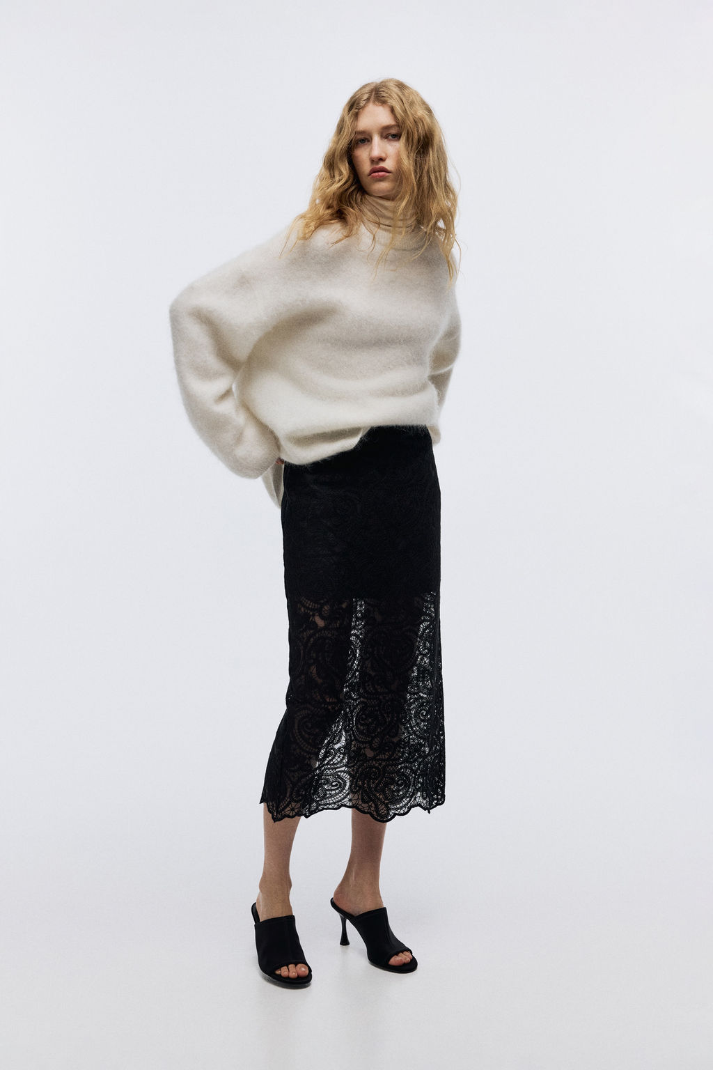 Falda de tubo en encaje - H&m фото 3