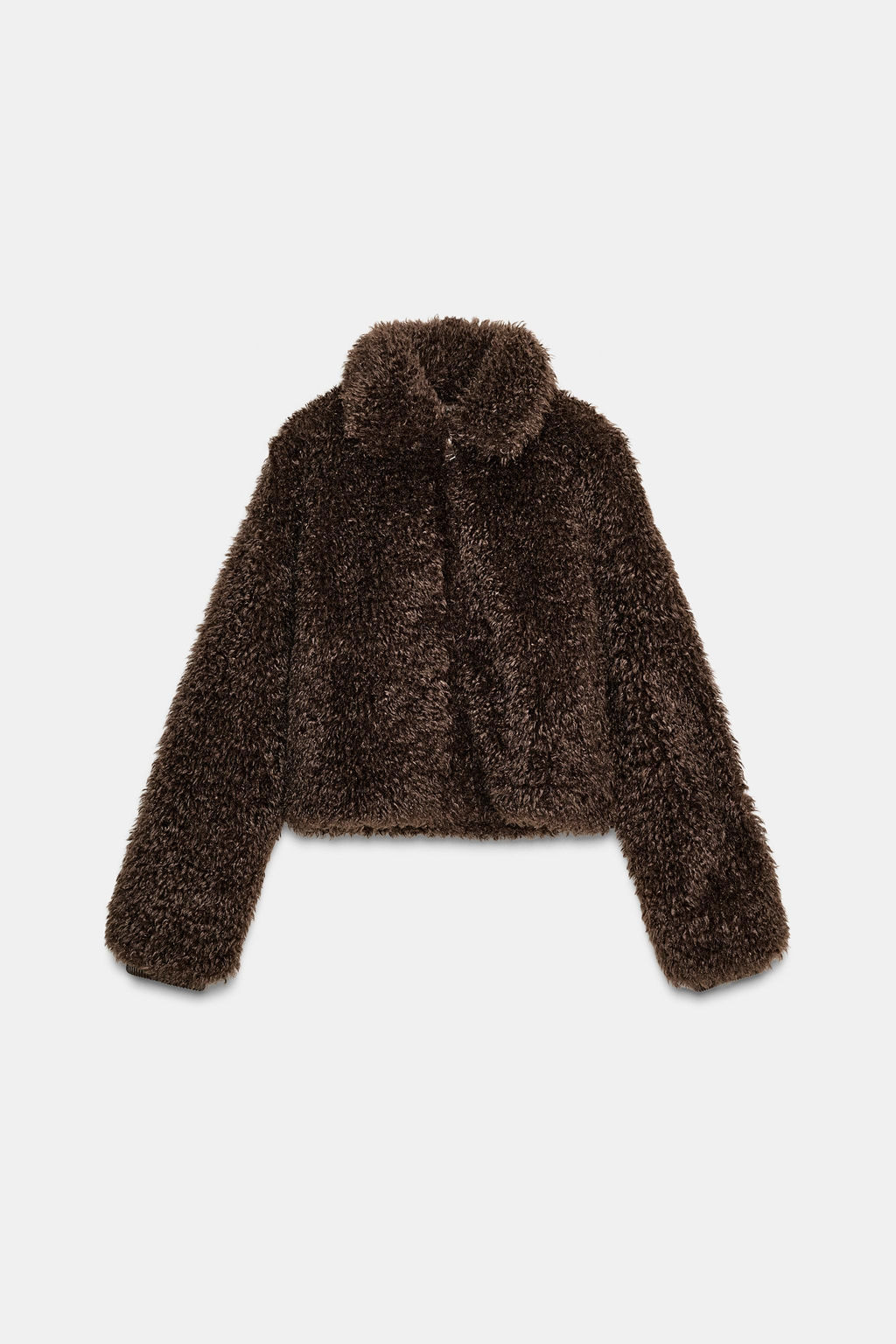 LONG FAUX SHEARLING JACKET - Zara фото 4