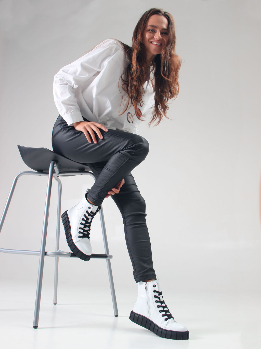 Ботинки 214.1918bl. white/Шерсть