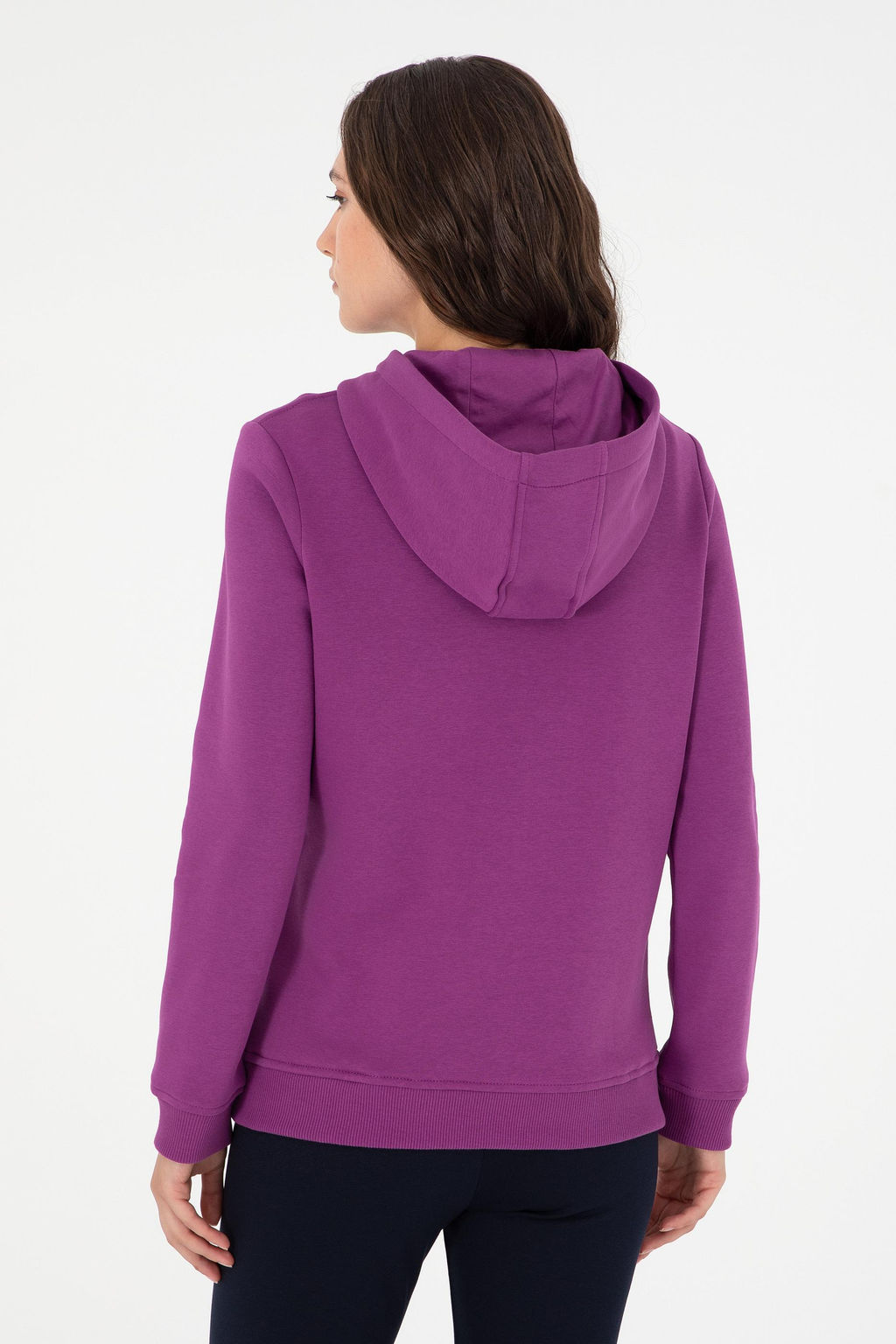 Женский фиолетовый базовый свитшот Неожиданная скидка в корзине - U.s. polo assn фото 5