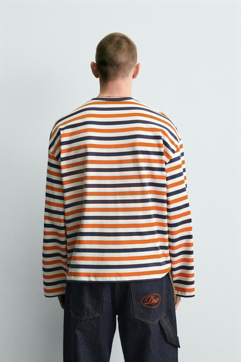CAMISETA JACQUARD RAYAS PARCHE / rayas