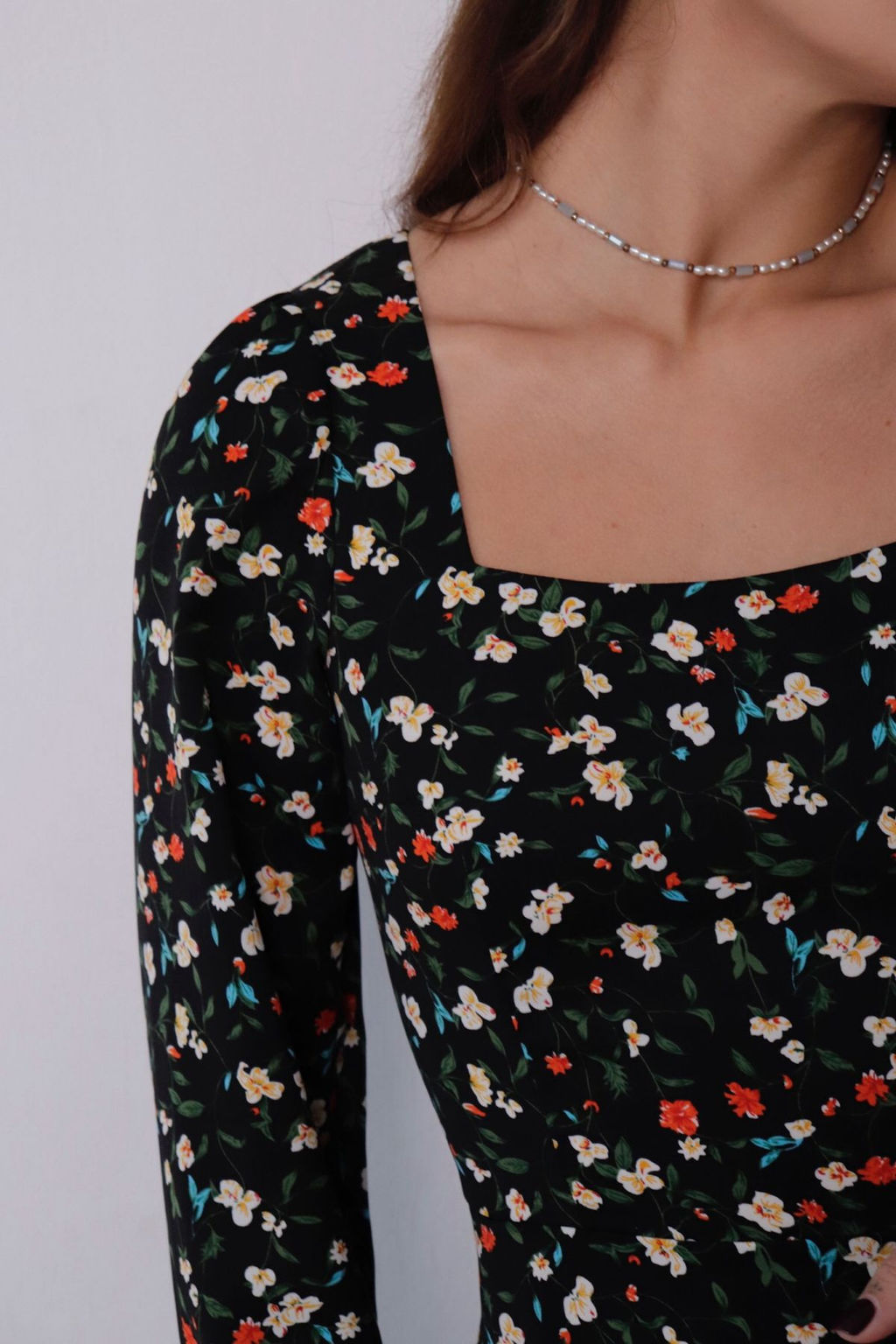 Платье с вырезом каре отрезное по талии - Martichelli фото 52