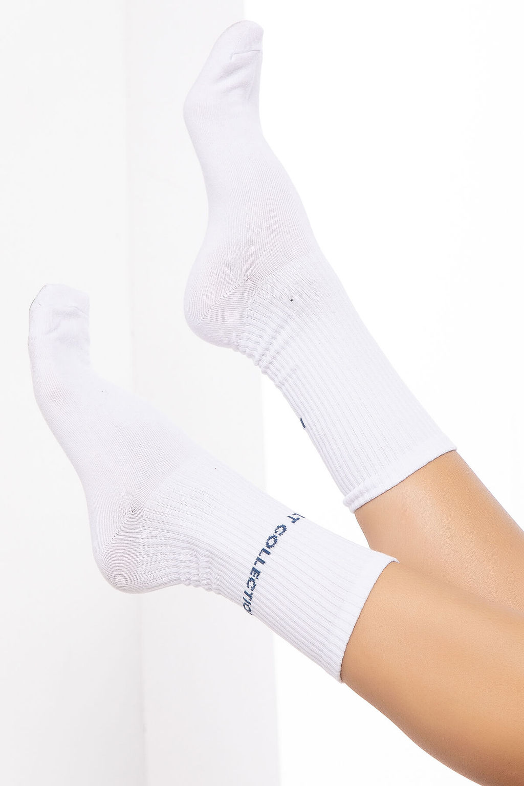 Носки LT Collection (белые/синяя надпись)