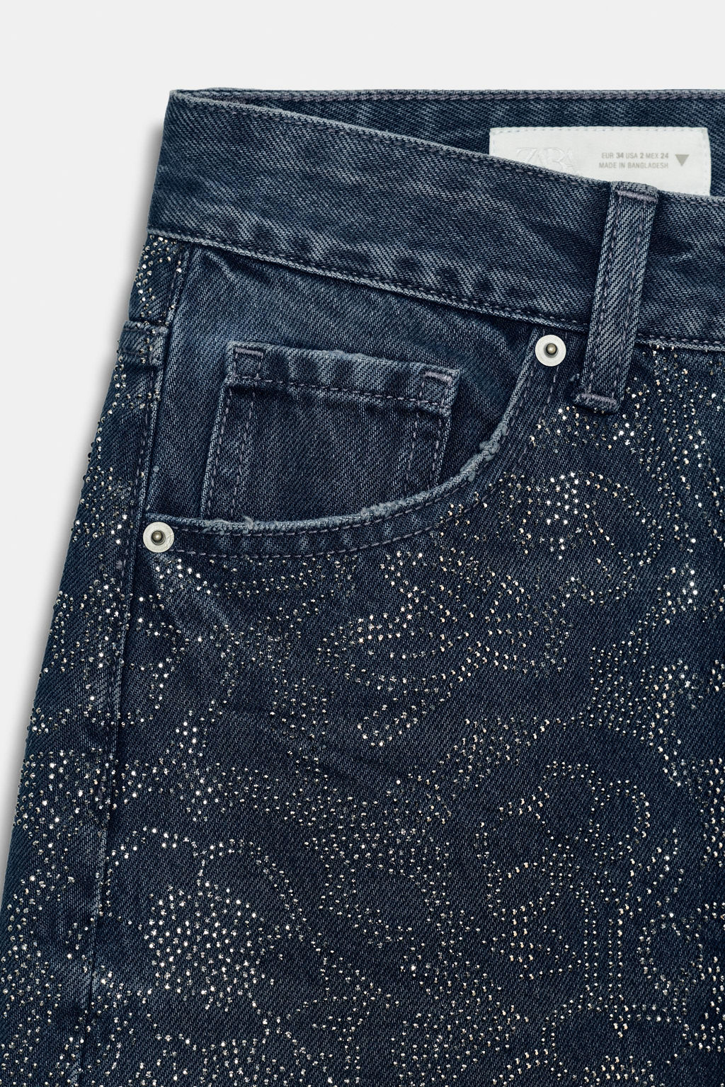 TRF BAGGY RHINESTONE JEANS - Zara фото 16