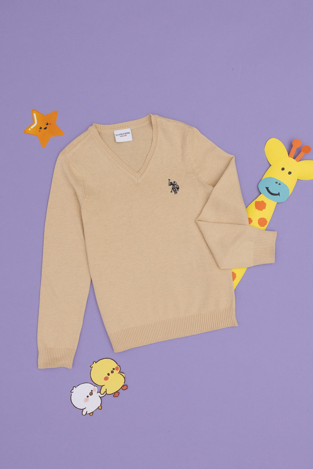 Базовый свитер светло-хаки для мальчика Неожиданная скидка в корзине