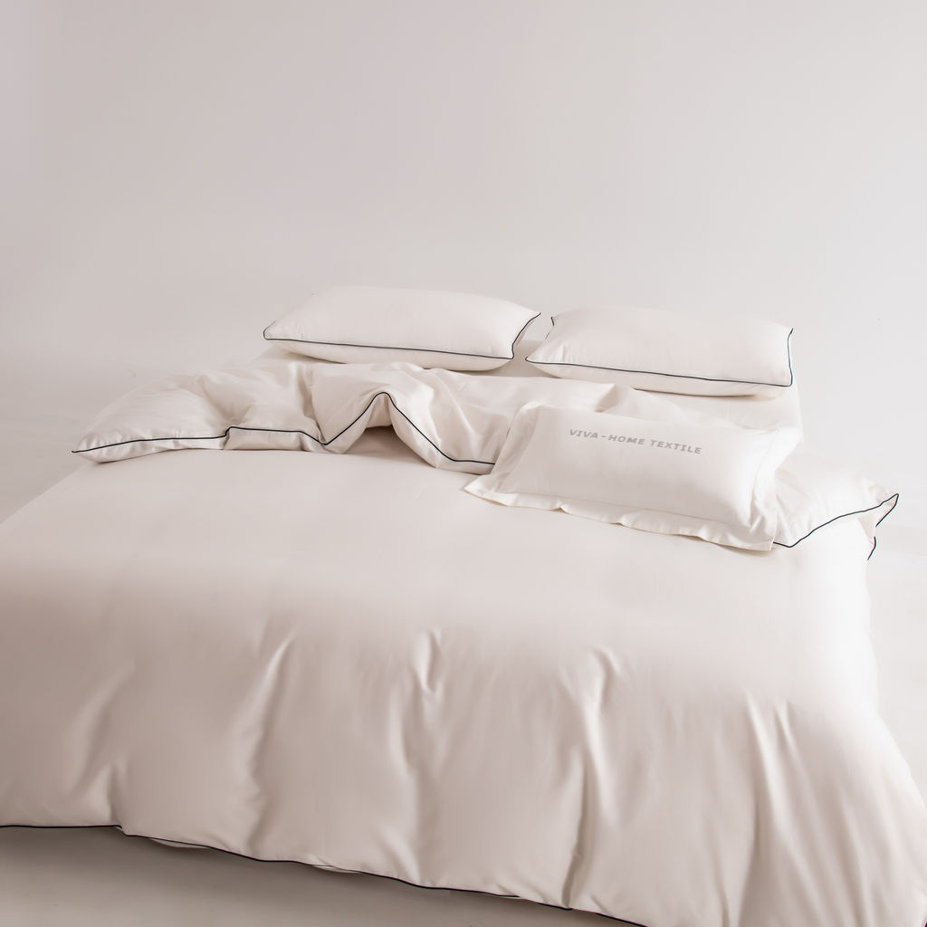 Комплект постельного белья Однотонный Сатин Элитный OCE023 2 спальный 4 Наволочки - Ситрейд фото 9