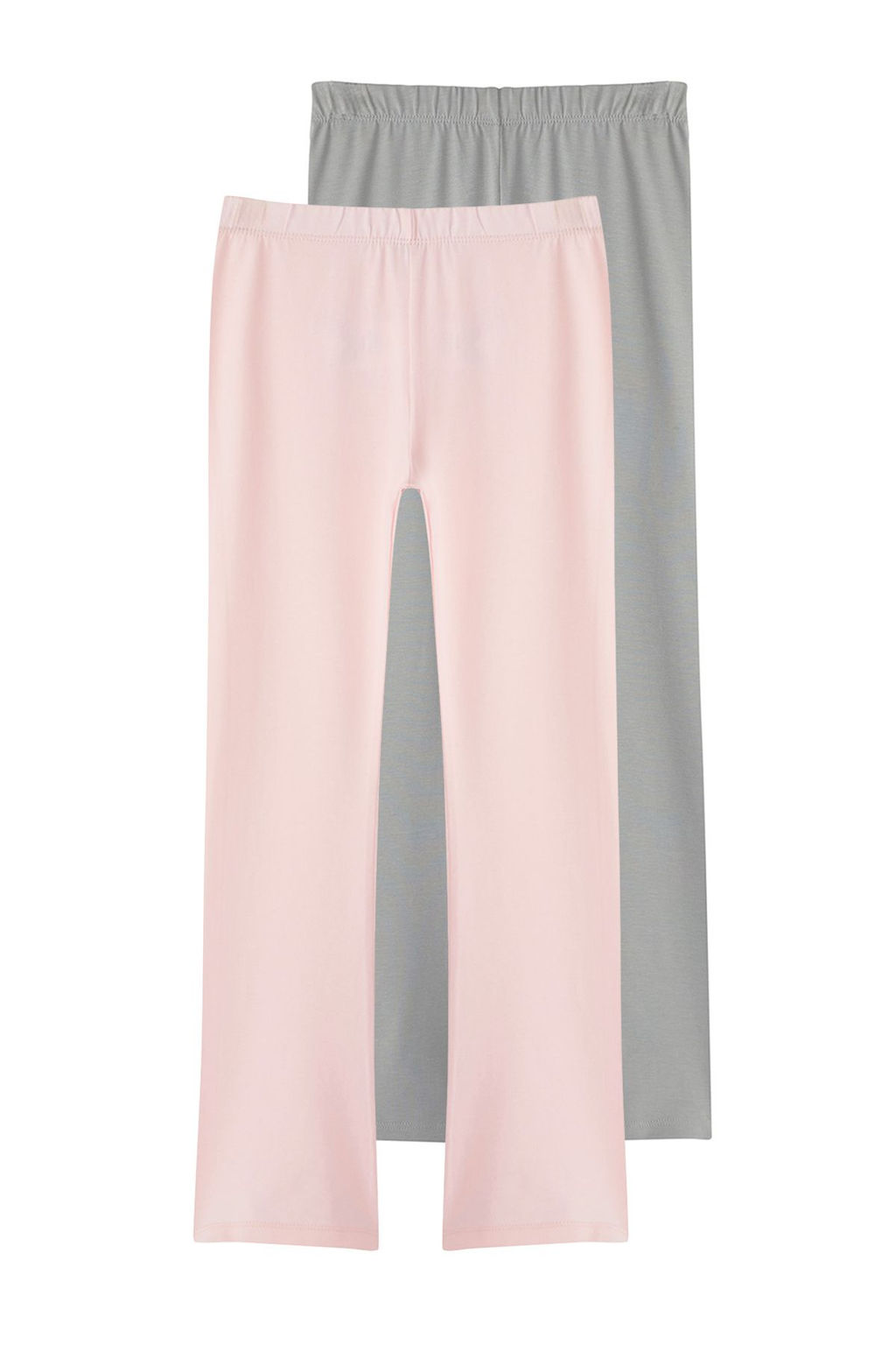 Siyah-Lila 2li Pamuklu K?z Cocuk Bask?l? Flare Orme Tayt TKDSS25TA00011 - Trendyolmilla фото 3