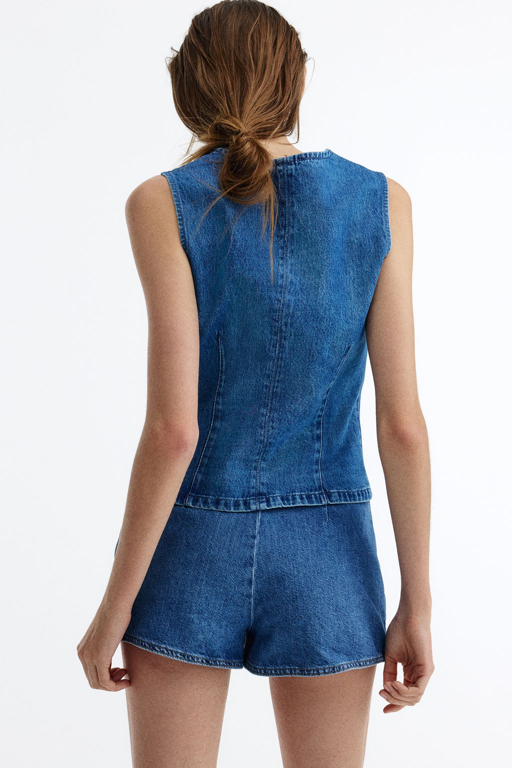 Chaleco denim con lazadas - H&m фото 5