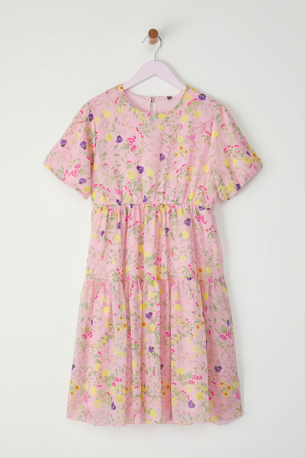 Pembe K?z Cocuk Mini Me Cicekli Dokuma Anne-K?z Bayraml?k Elbise TKDSS25EL00056 - Trendyolmilla фото 7