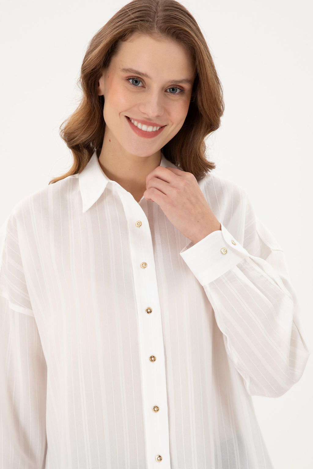Женская белая рубашка с длинным рукавом Дополнительная скидка 11% в корзине - U.s. polo assn фото 2