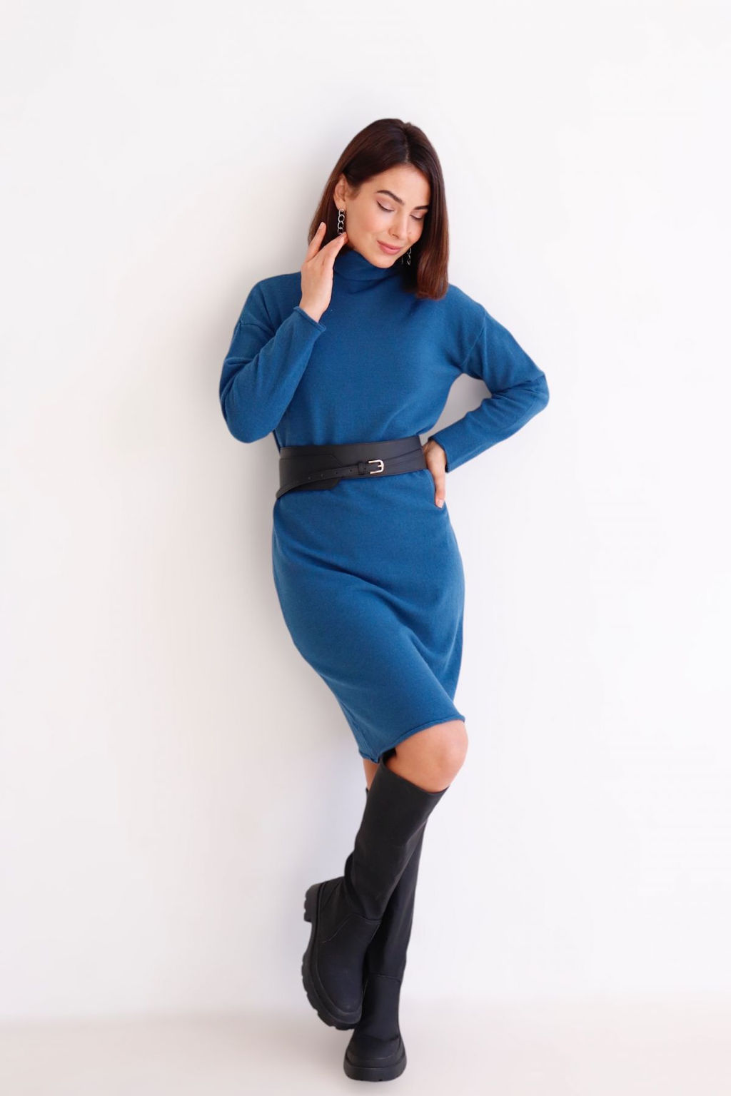 Martichelli Платье вязаное синее  фото 15