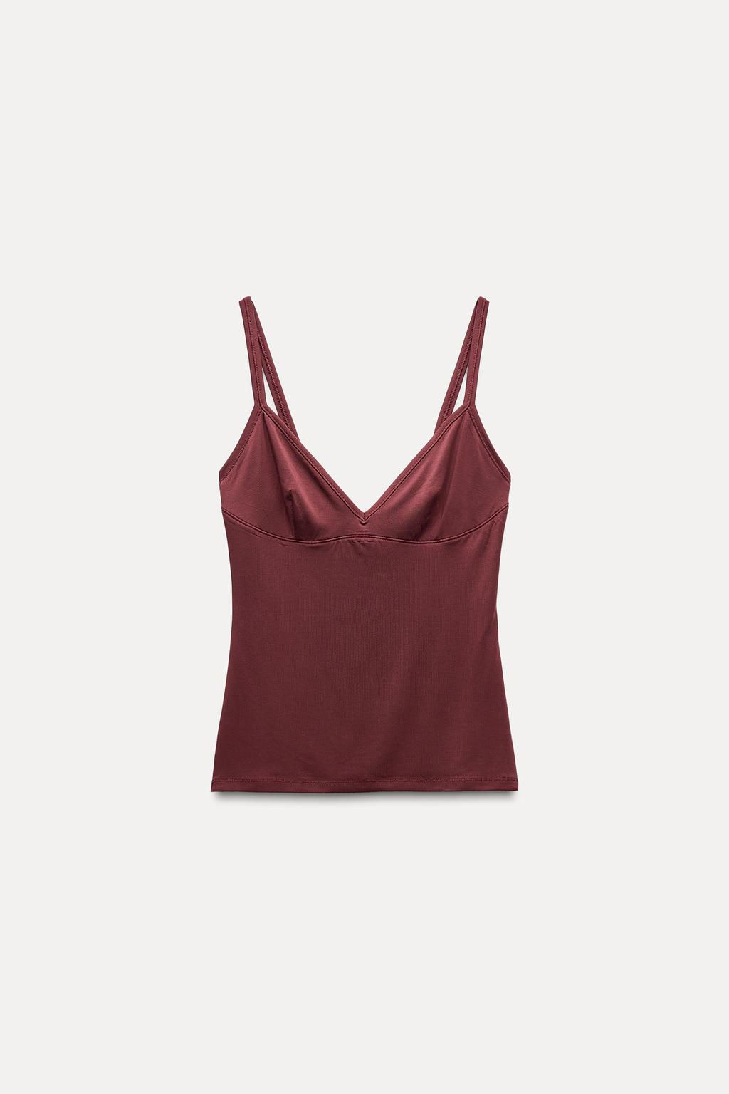 STITCHED VEST TOP - Zara фото 14