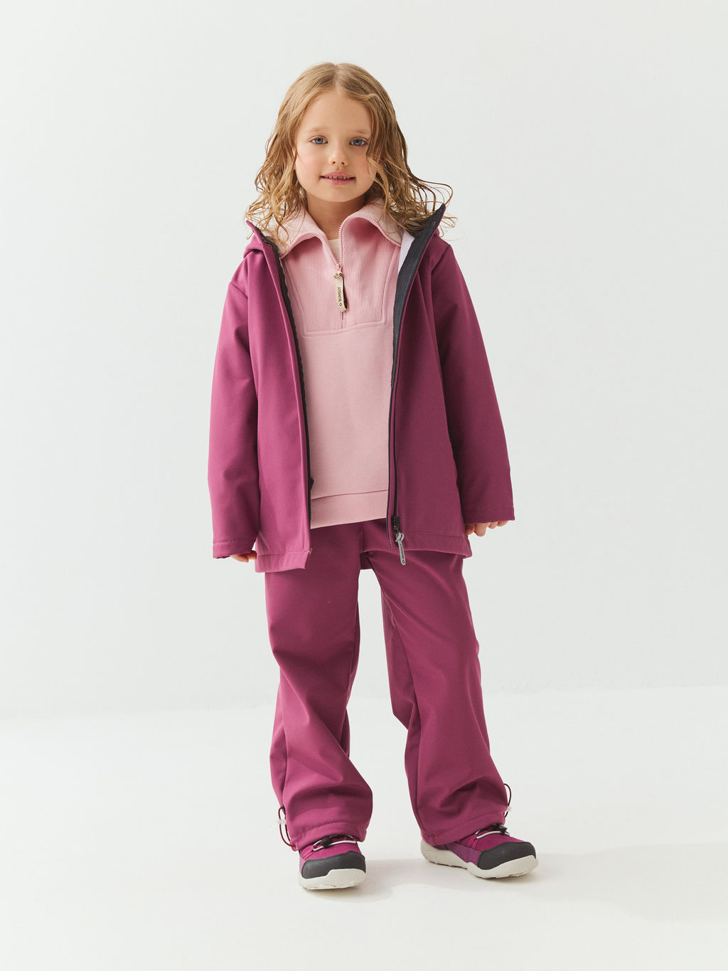 Брюки Softshell демисезонные с утяжкой Ягодный - Bungly фото 8