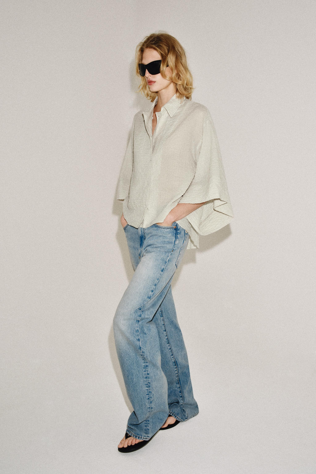 CAMISA CUADROS ZW COLLECTION / Beige