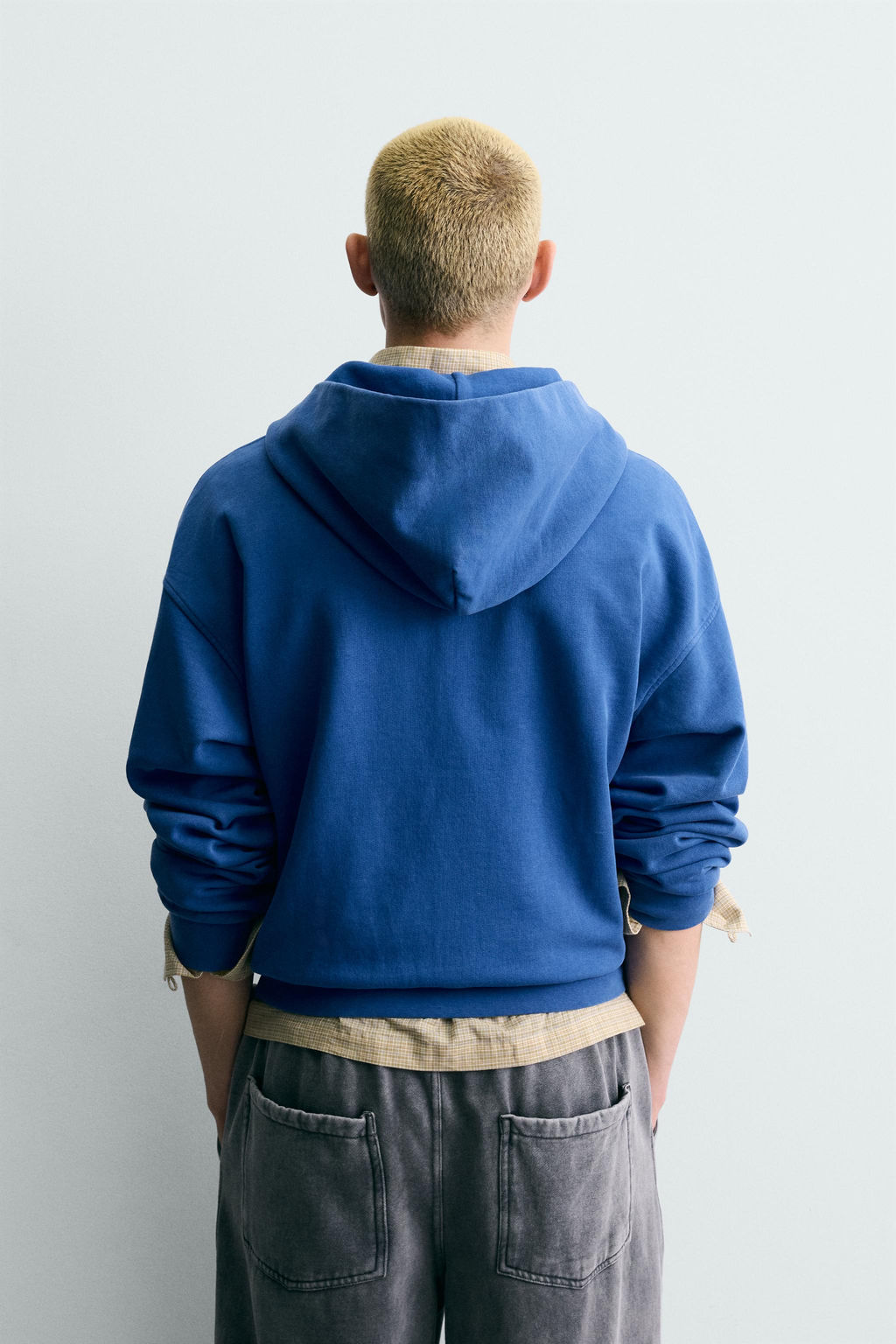 WASHED ZIP-UP HOODIE - Zara фото 3