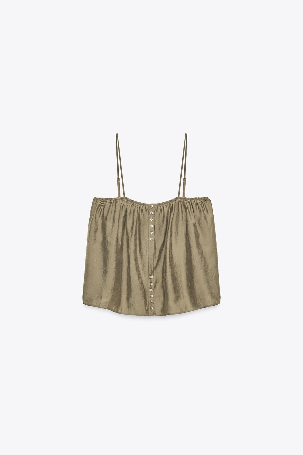 FLOWING STRAPPY BUTTON-UP TOP - Zara фото 5