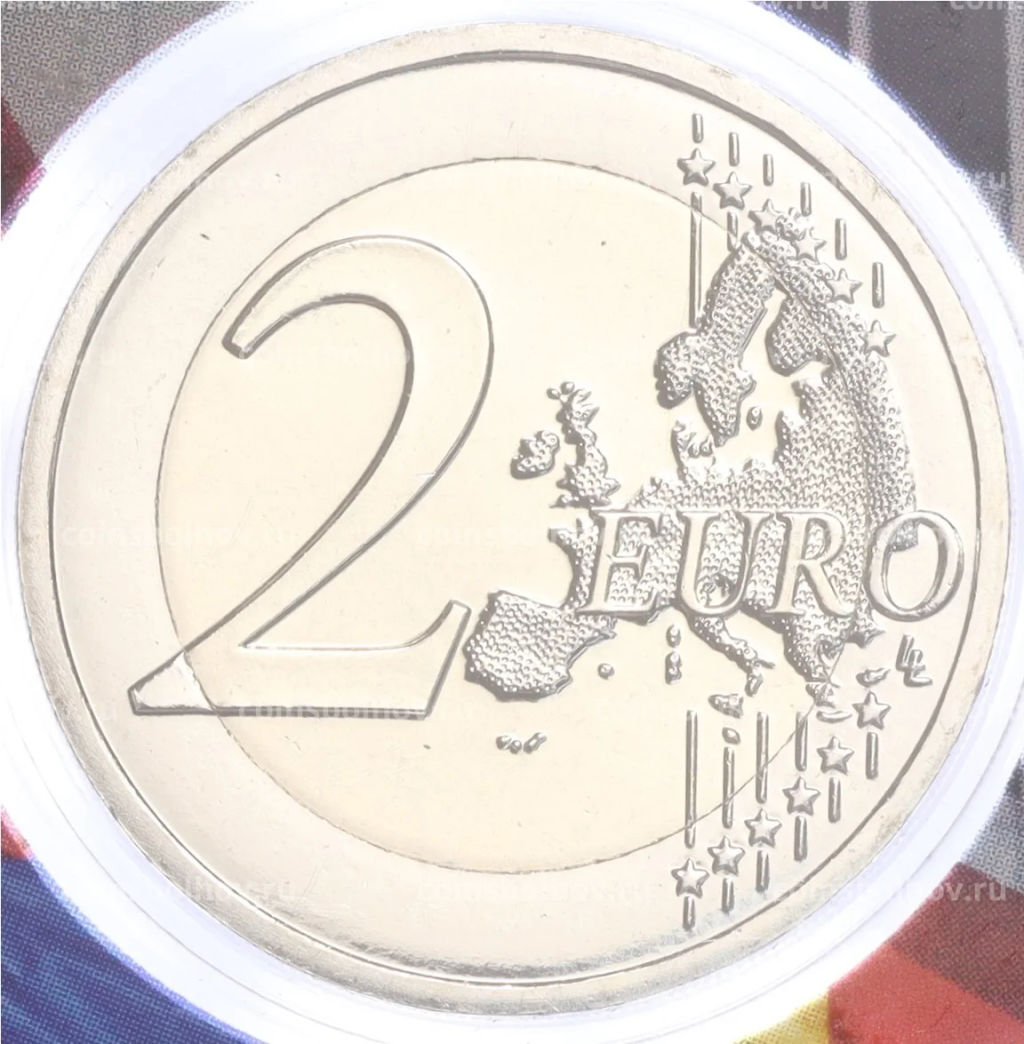 Монета 2 евро 2023 года Андорра 30 лет вступления Андорры в ООН (в буклете)