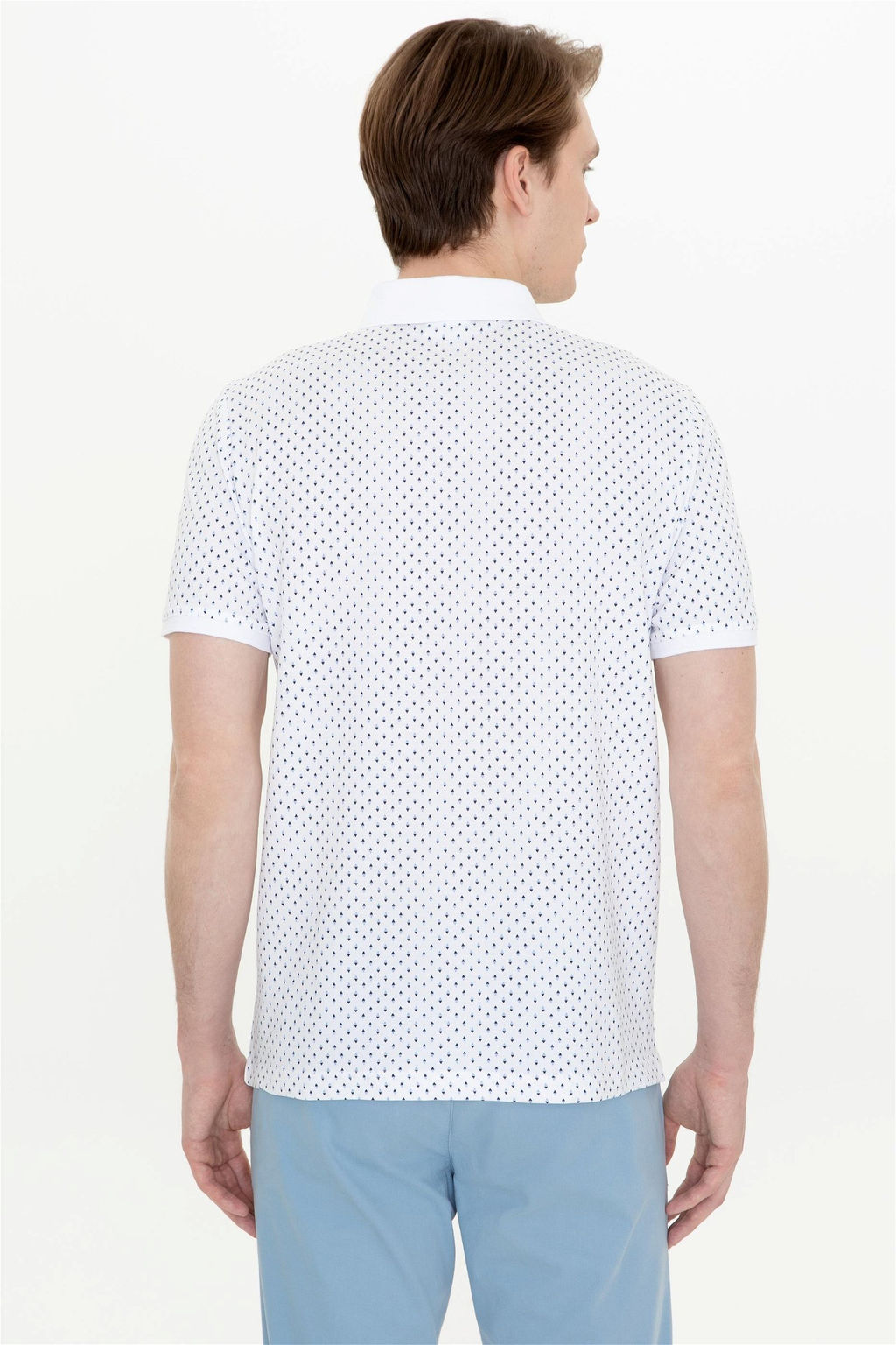 U. S. Polo Assn Мужская темно-синяя футболка с воротником-поло - U.s. polo assn фото 11