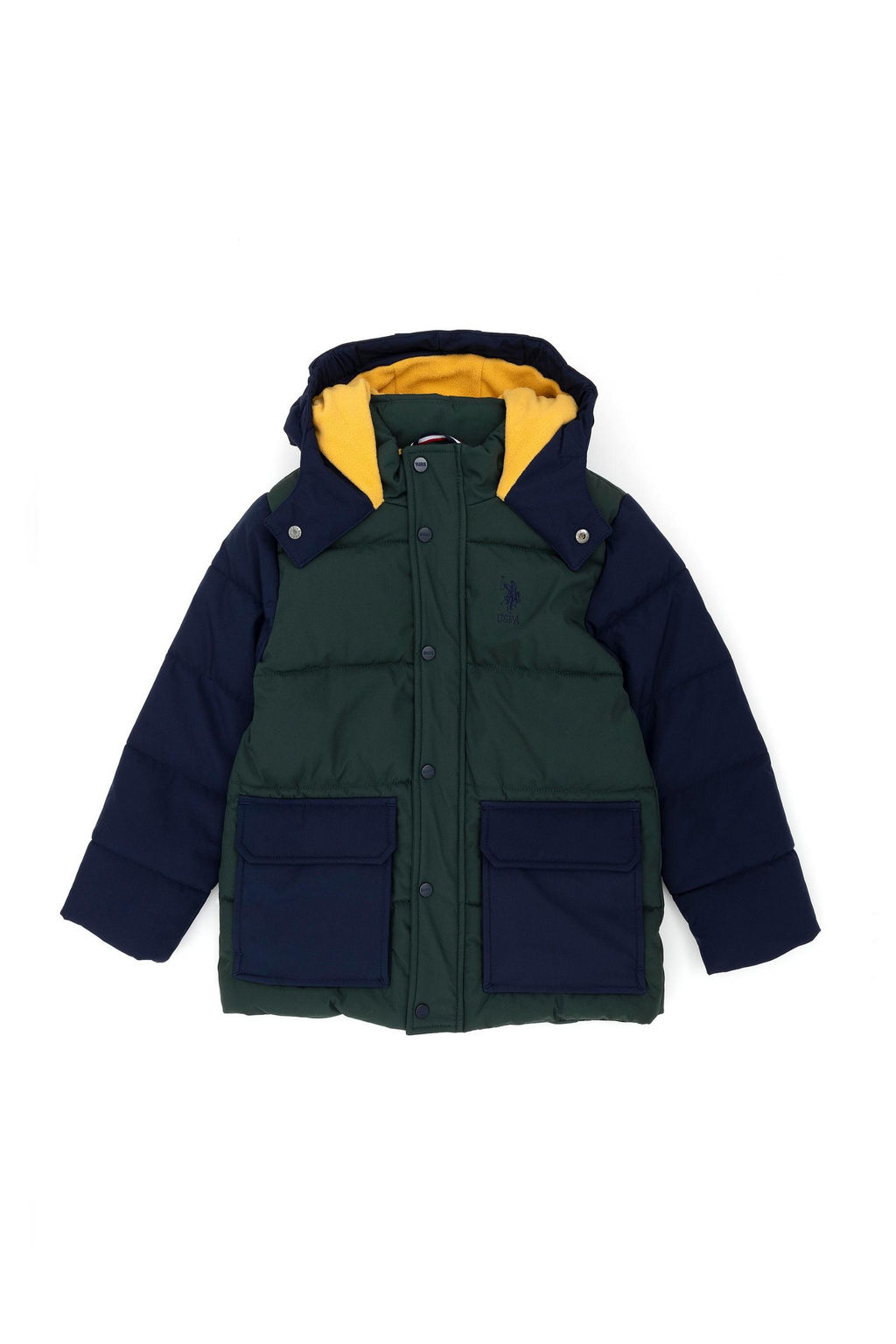 U. S. Polo Assn Зеленое пальто с капюшоном для мальчика - U.s. polo assn фото 4