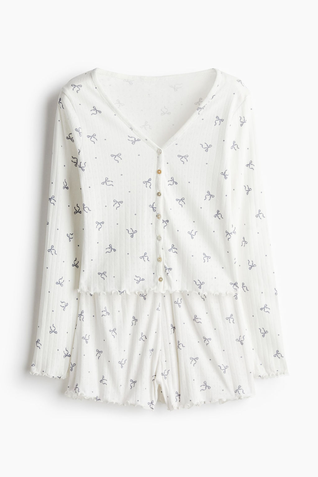 Pijama en pointelle - H&m фото 6