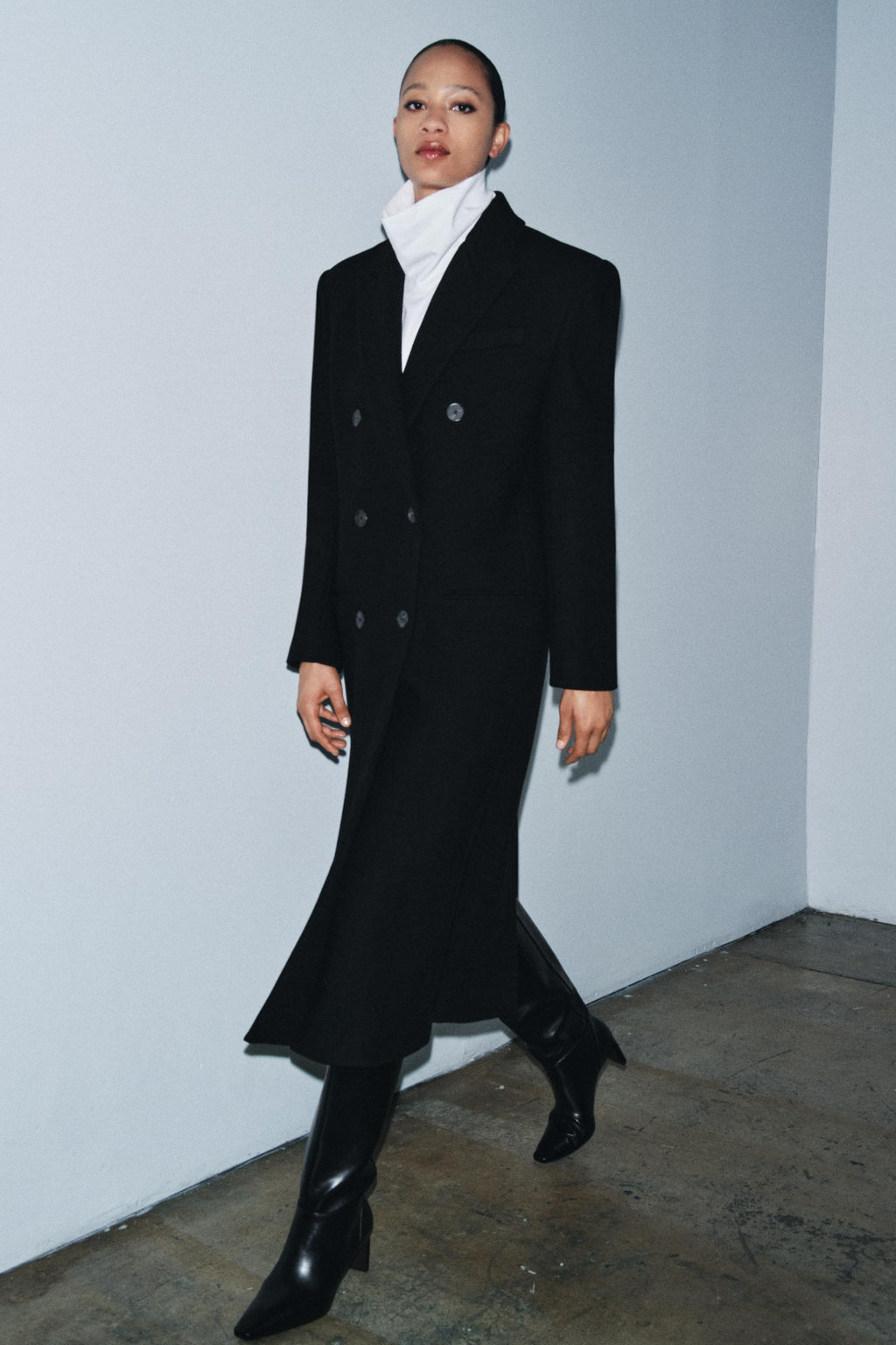 ZW COLLECTION LIMITED EDITION WOOL BLEND COAT - Zara фото 12