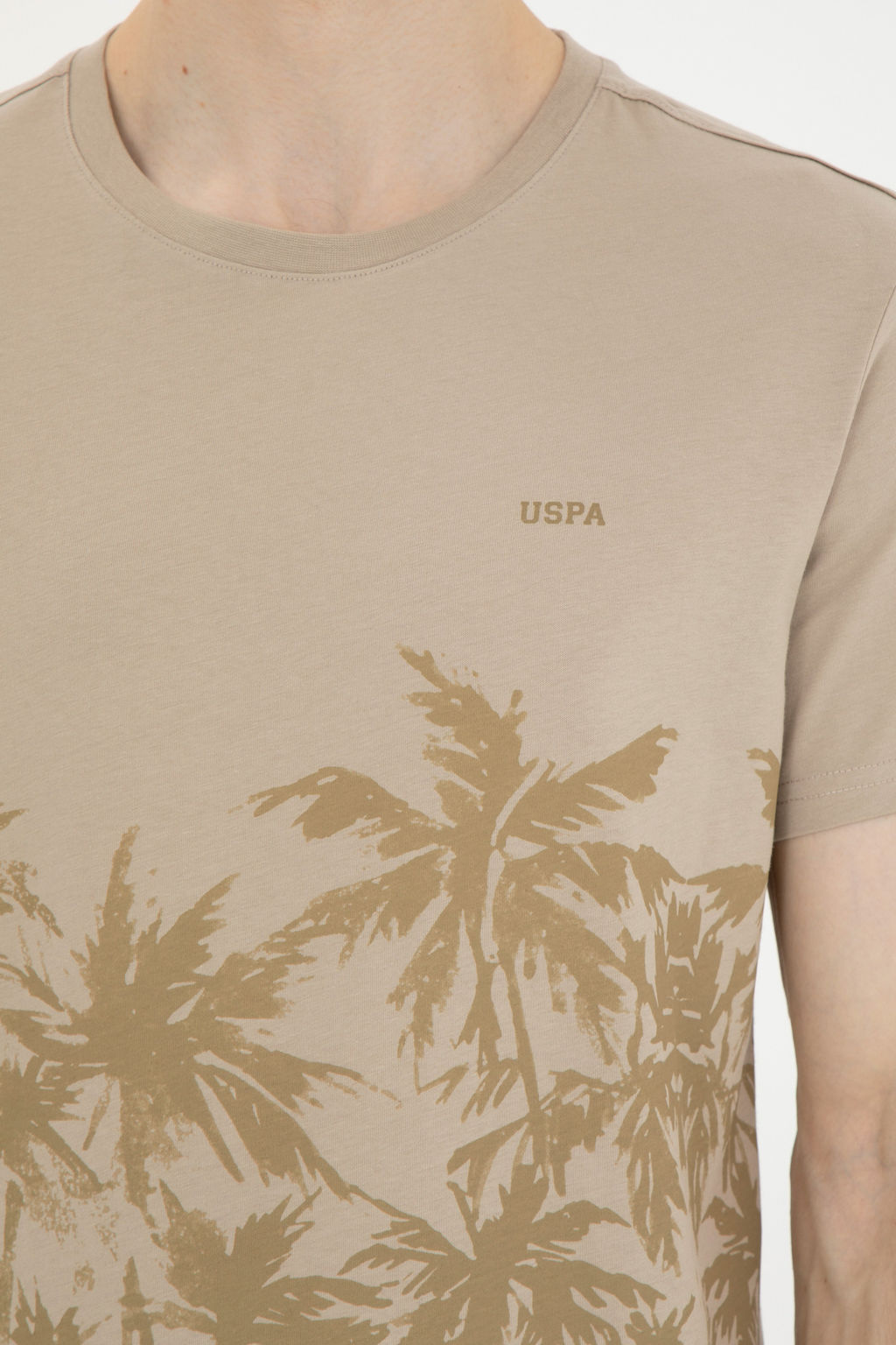 Футболка U.S. Polo Assn светло-хаки хлопок  фото 21
