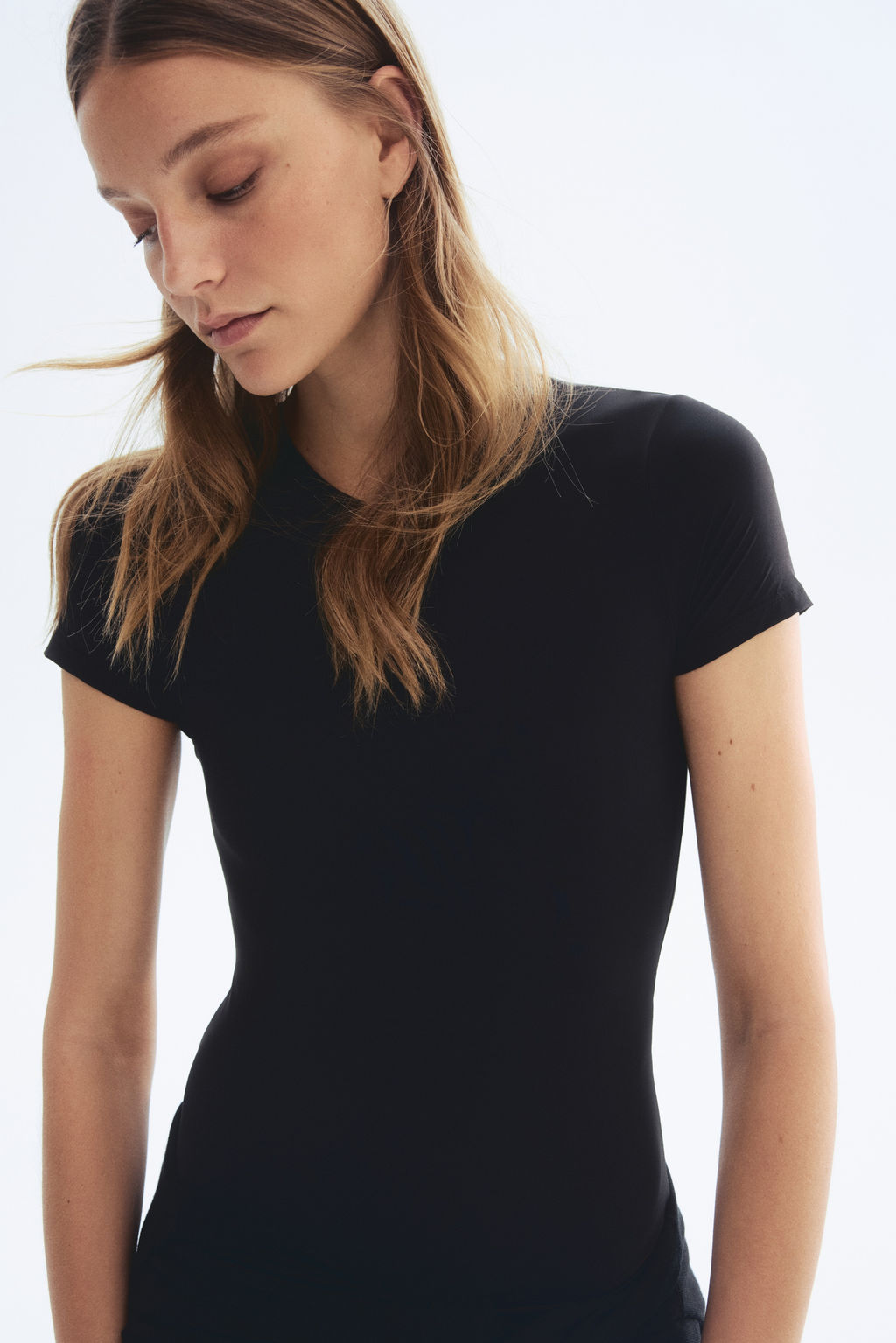 Body de manga corta en microfibra - H&m фото 6