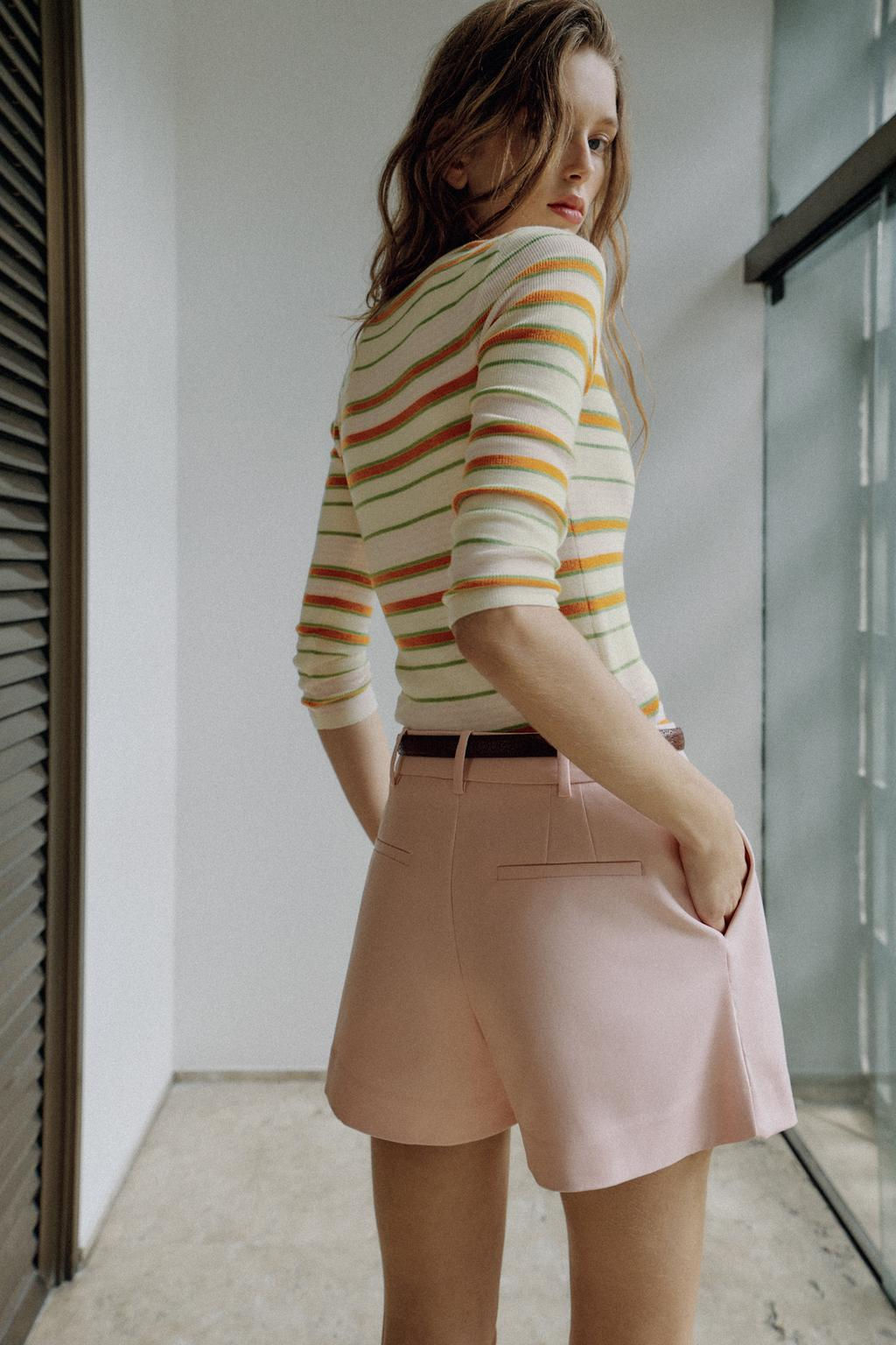 DARTED BERMUDA SHORTS WITH BELT - Zara фото 38