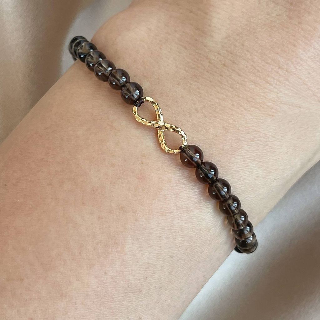 Браслет со вставкой из Раухтопаза 17 см