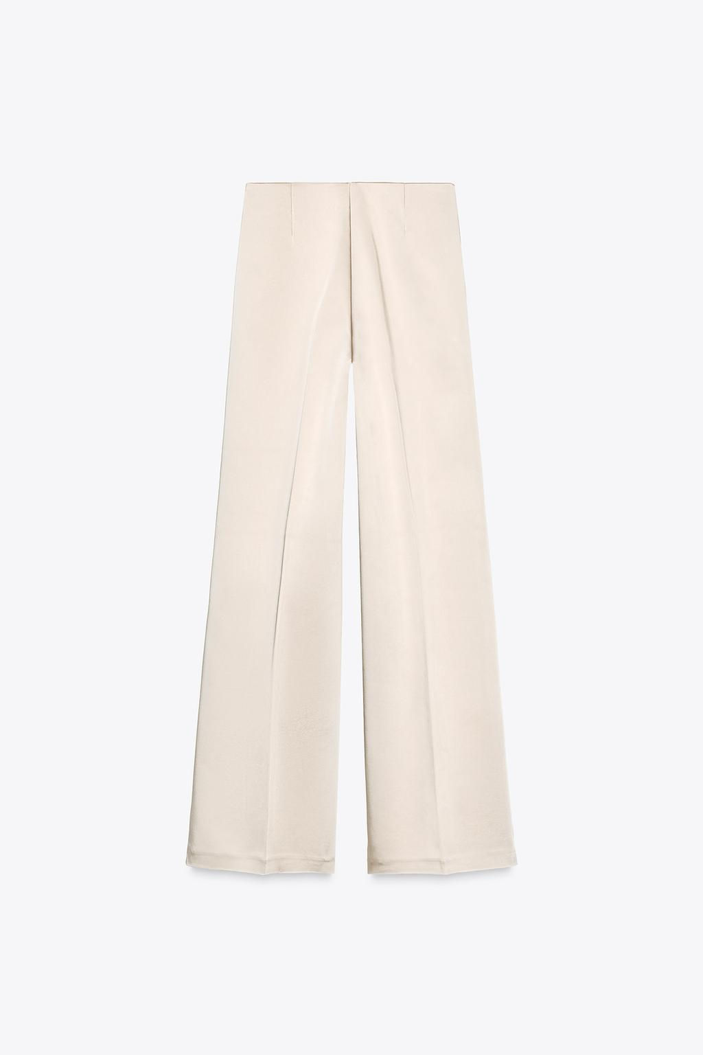 HIGH-WAIST SATIN TROUSERS - Zara фото 6