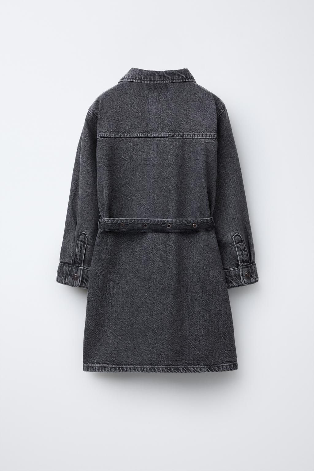 DENIM DRESS WITH BELT - Zara фото 4