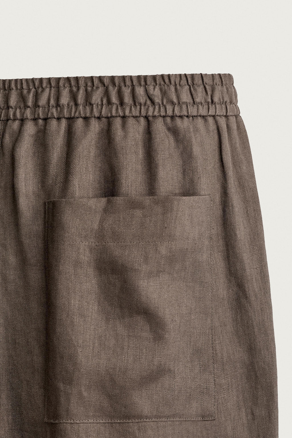PANTAL?N RELAXED FIT 100% LINO / Marr?n / Topo - Zara фото 14