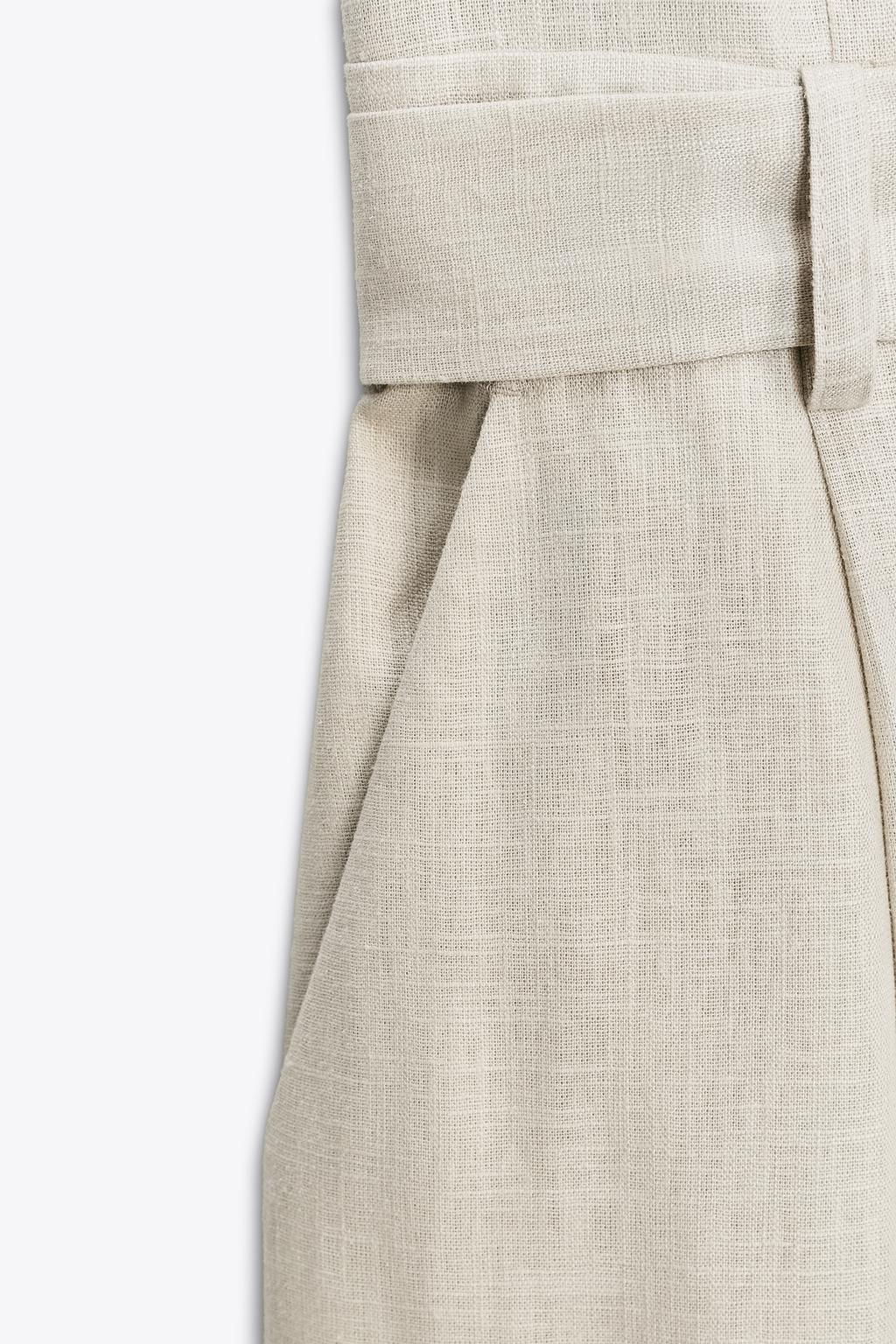 HALTER NECK JUMPSUIT WITH LINEN BLEND - Zara фото 6
