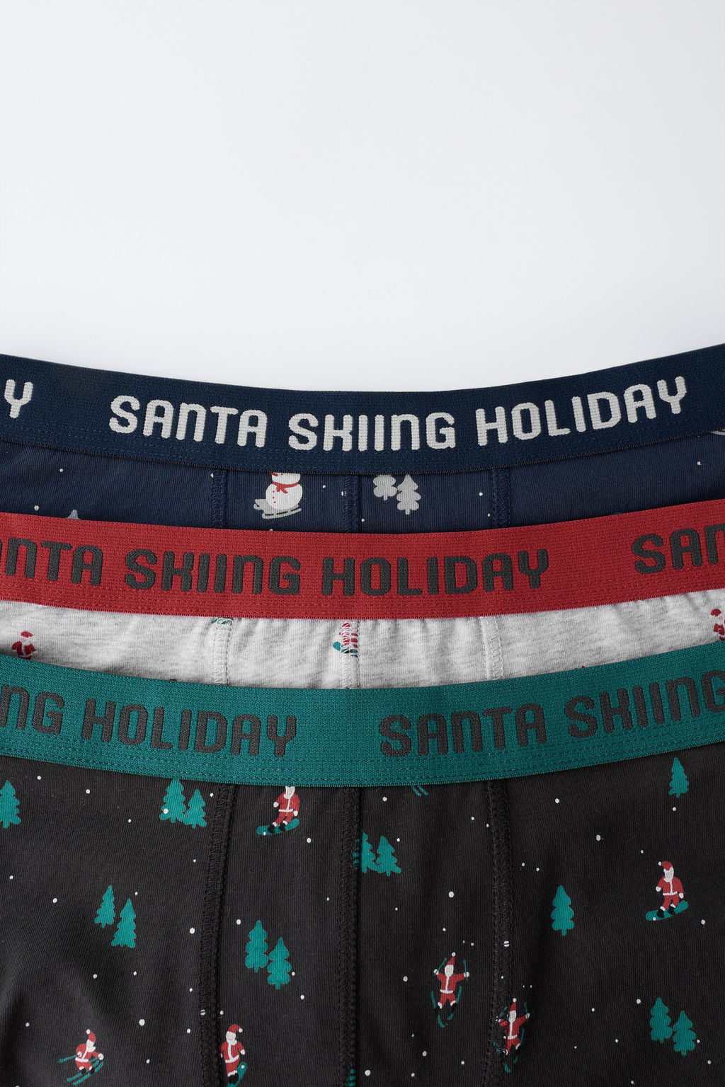 AGES 6-14 / PACK OF THREE SANTA AND SNOWMAN BOXERS - Zara фото 2