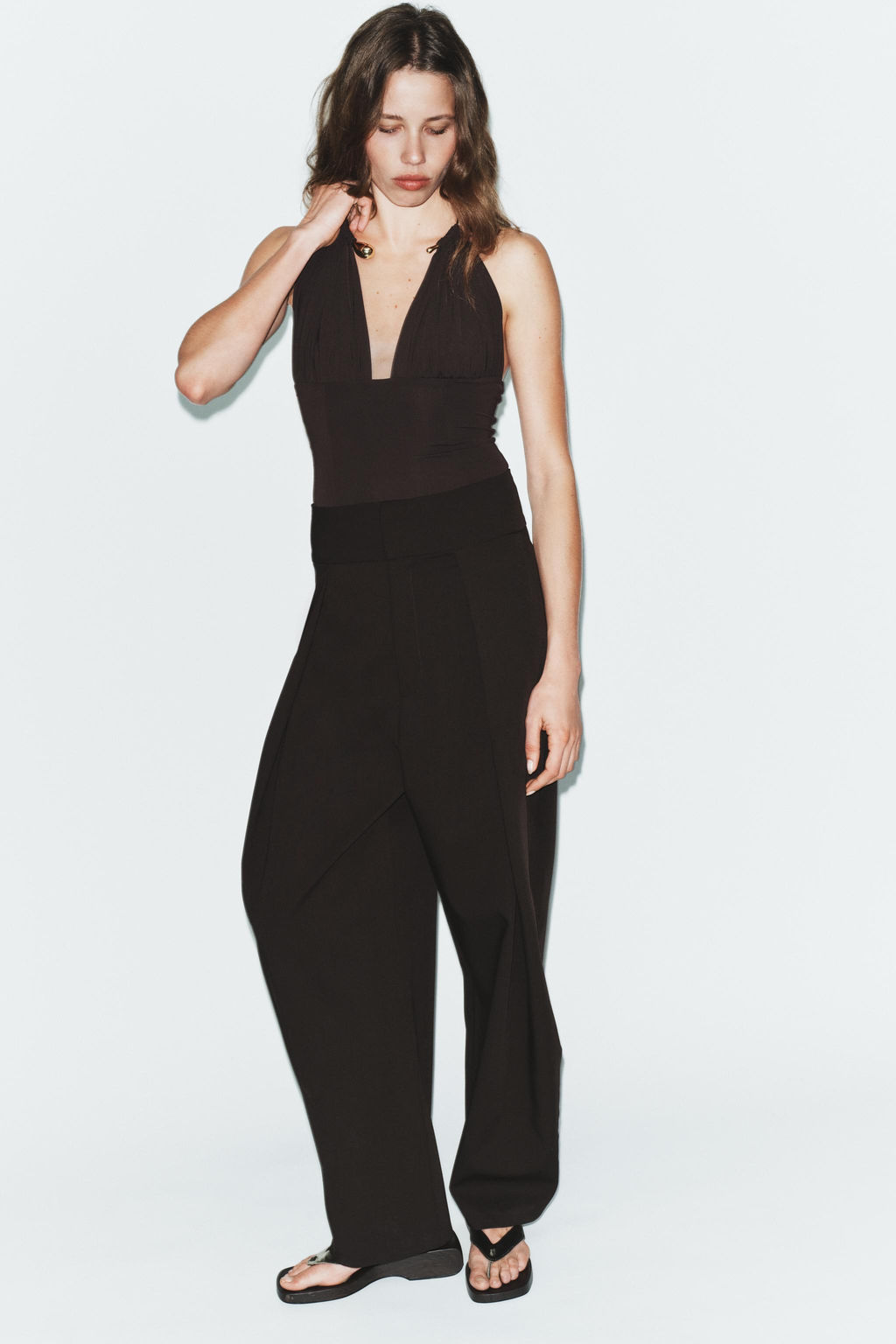 POLYAMIDE CHOKER BODYSUIT - Zara фото 7