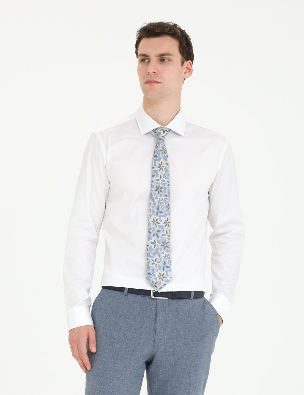 Beyaz Ex. Slim Fit Uzun Kollu Klasik G_mlek