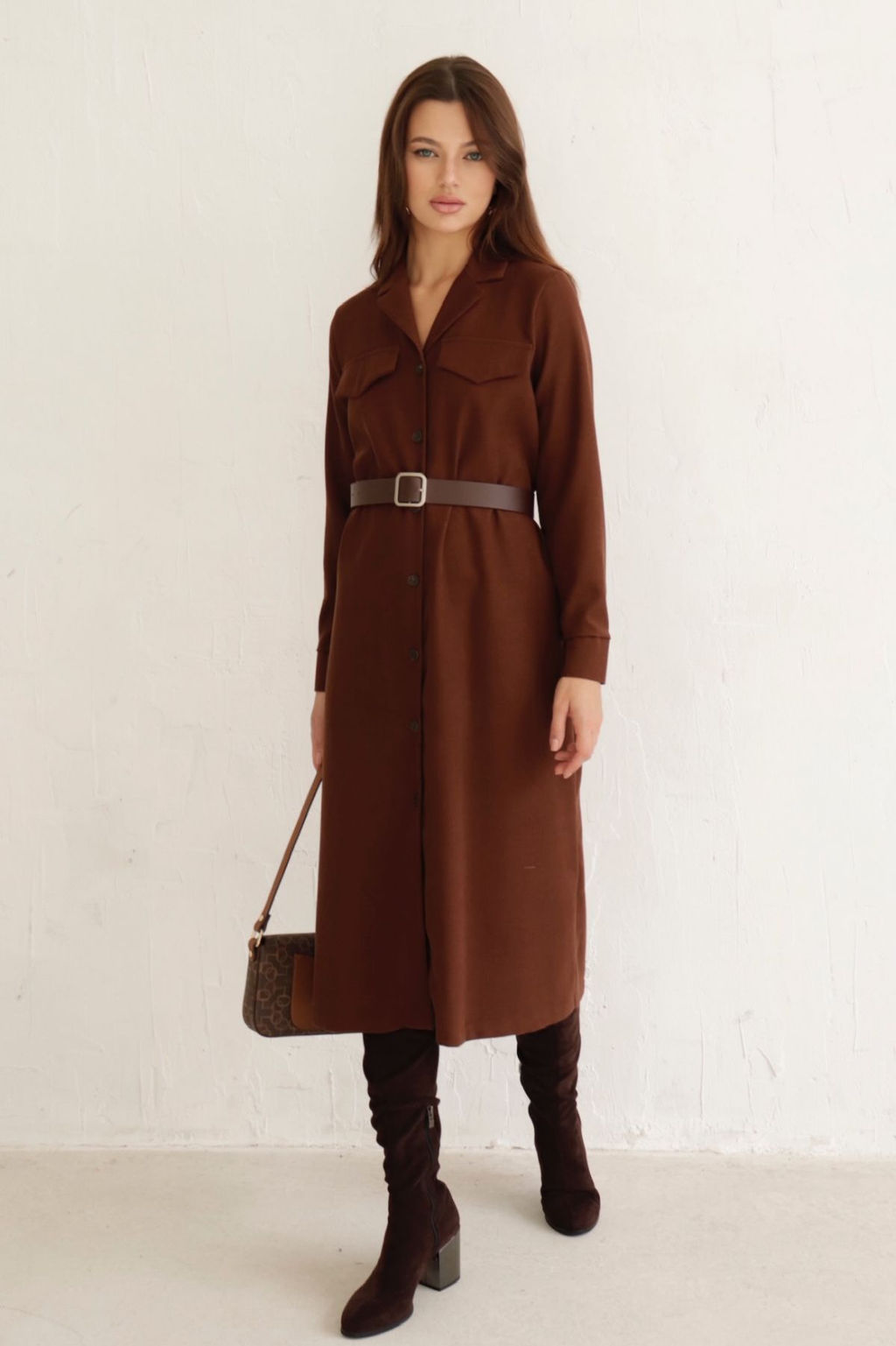 Платье-рубашка с английским воротником - Martichelli фото 191