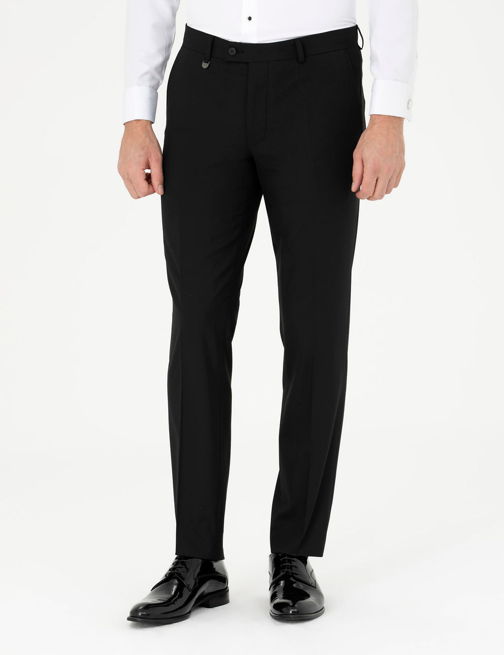 Siyah Slim Fit Kuma_ Pantolon