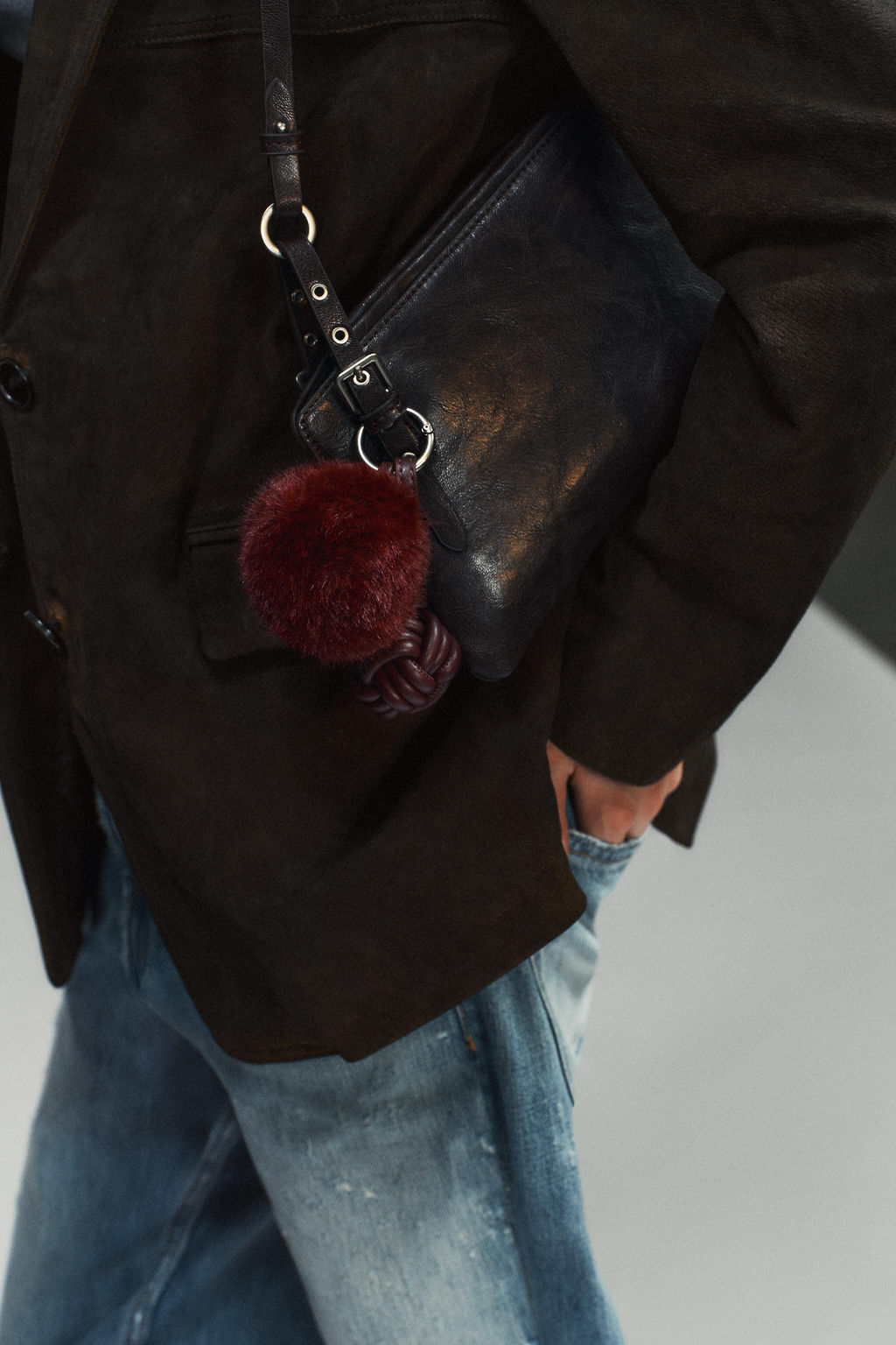 KNOTTED FAUX FUR CHARM