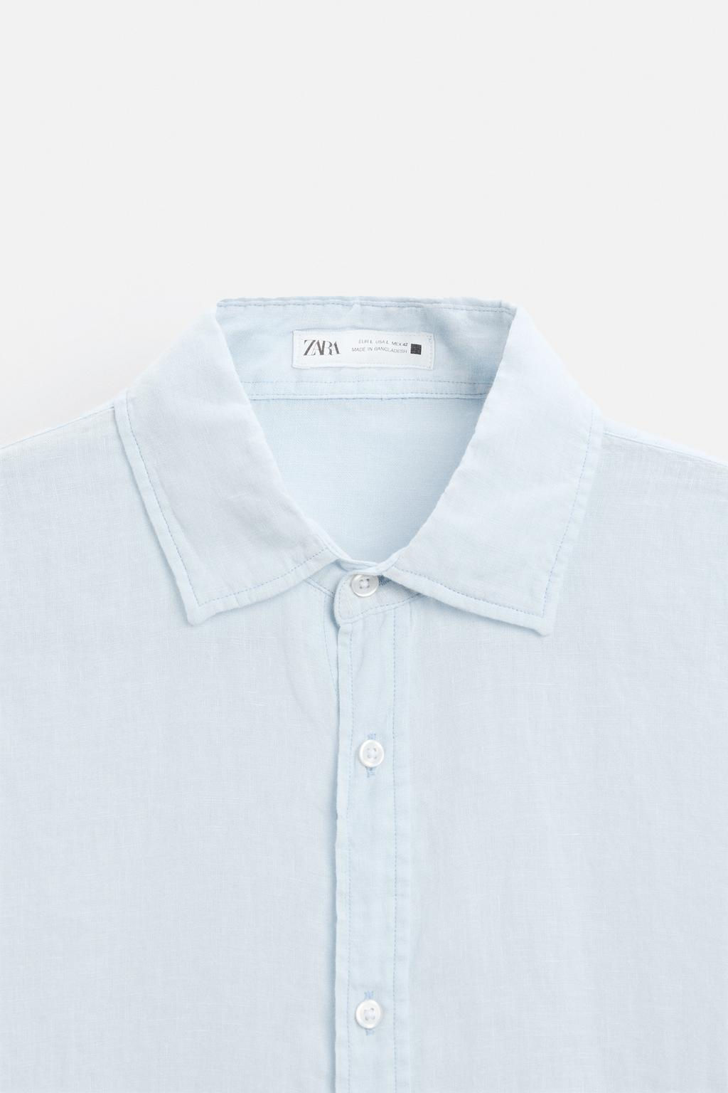 100% LINEN SHIRT - Zara фото 41