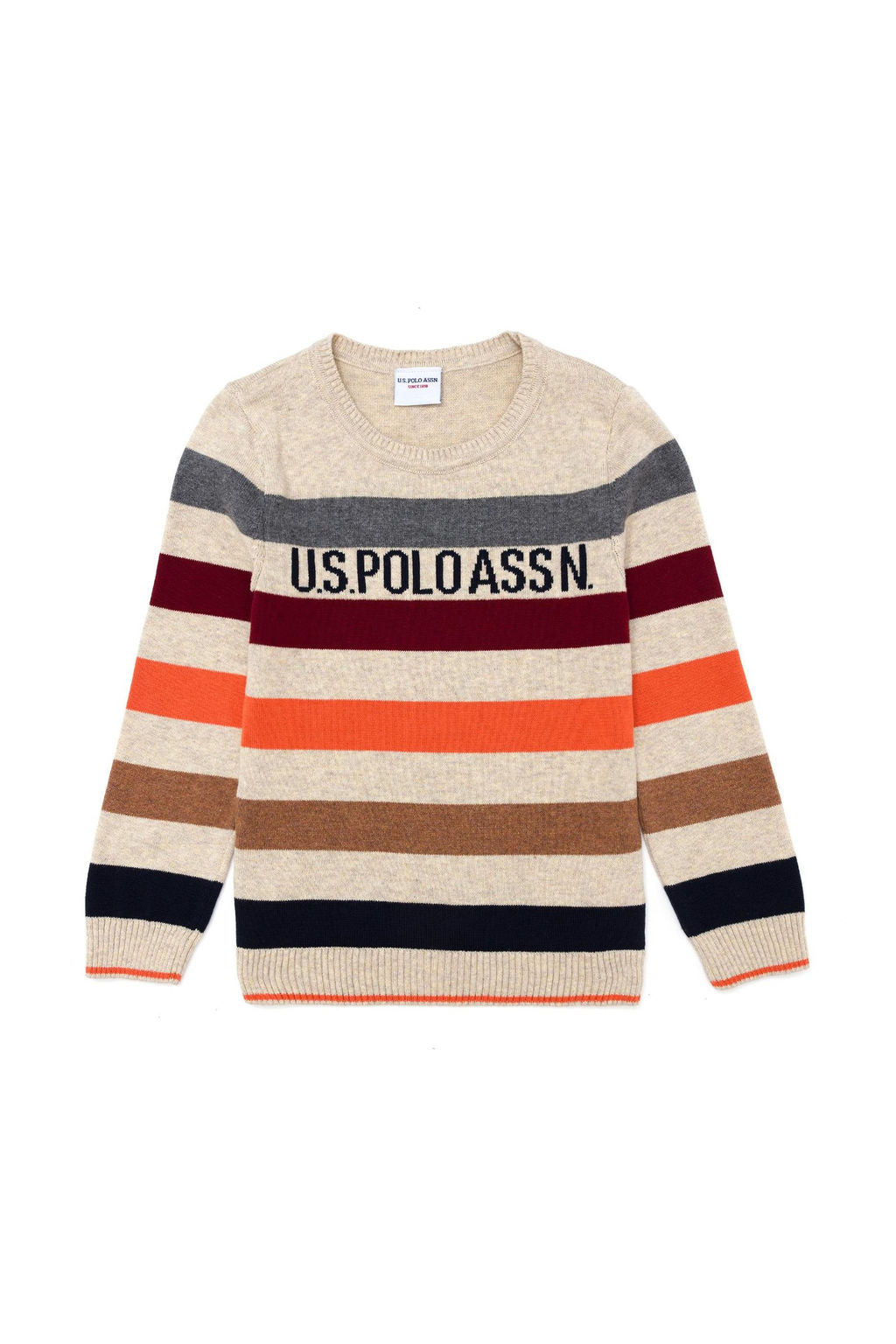 Свитер U.S. Polo Assn для мальчиков из хлопка меланж  фото 6