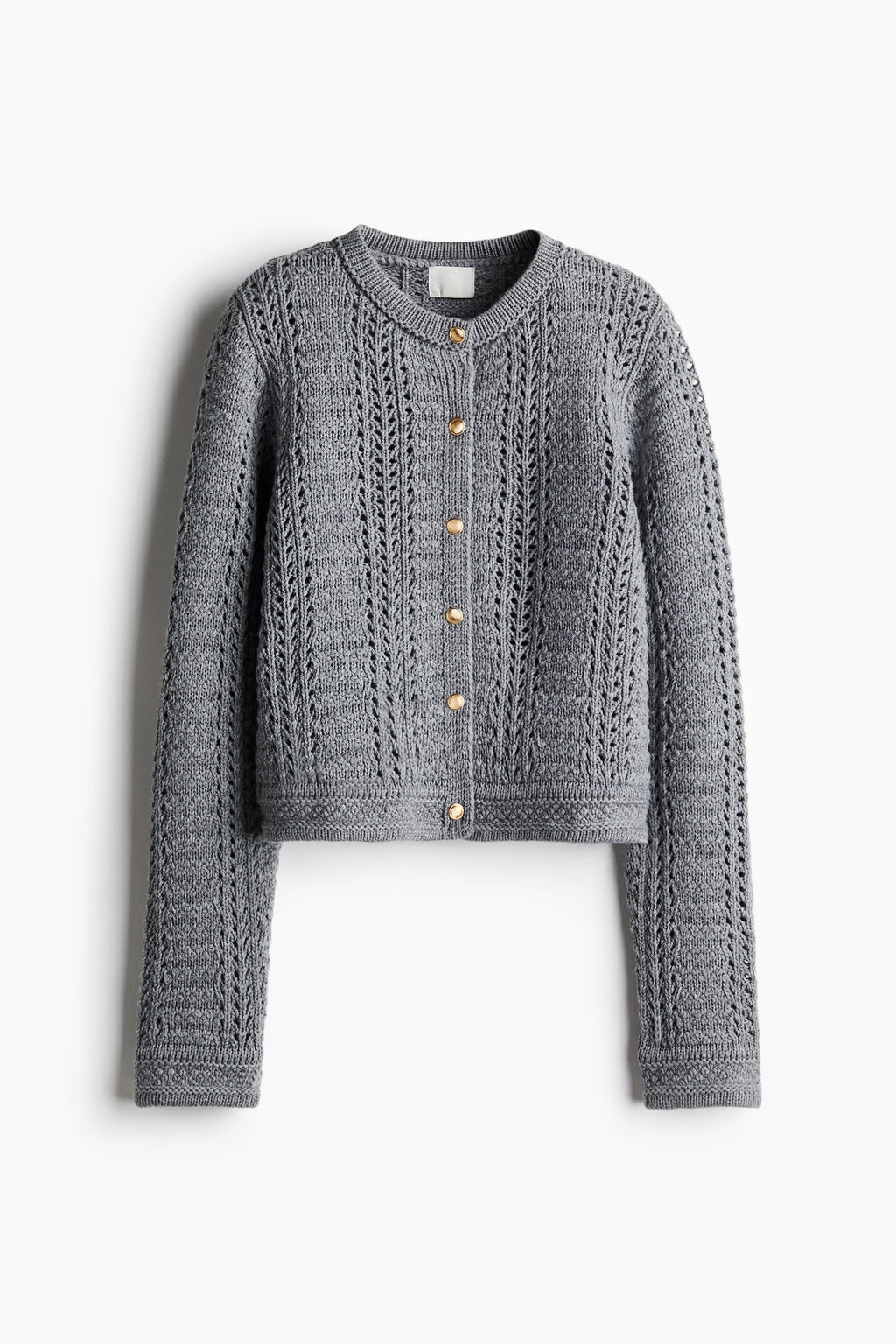 Cardigan en punto pointelle - H&m фото 6