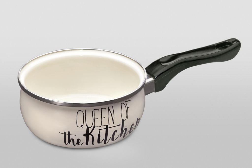 КОВШ ЭКСКЛЮЗИВ С БАКЕЛИТОВОЙ РУЧКОЙ БЕЗ КРЫШКИ QUEEN OF KITCHEN 1,05 л (14 см) - Metrot фото 2