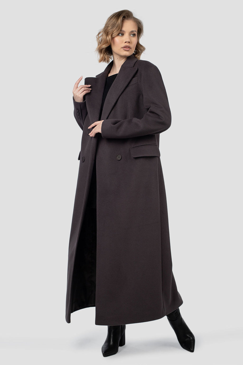 01-12172 Пальто женское демисезонное (пояс) - El podio фото 4