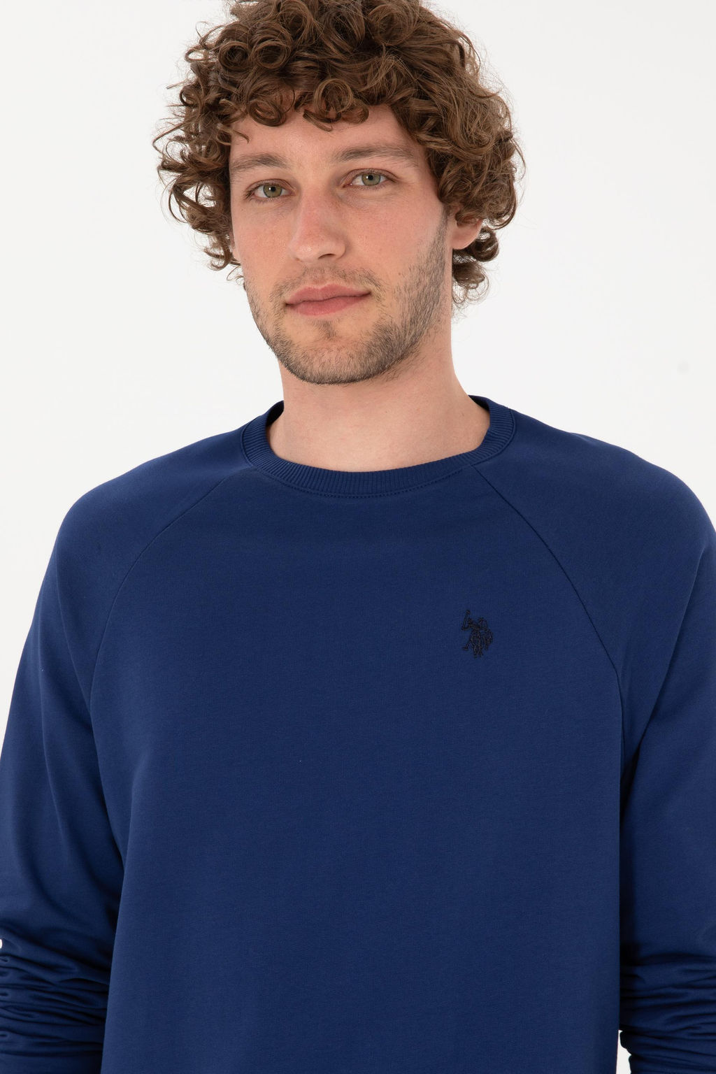 Erkek _ndigo Basic Sweatshirt Sepette S_rpriz _ndirim - U.s. polo assn фото 2