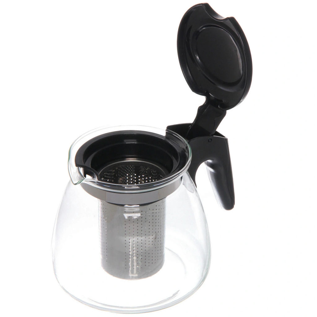 Чайник заварочный стеклянный 900мл "Ассорти", микс цветов