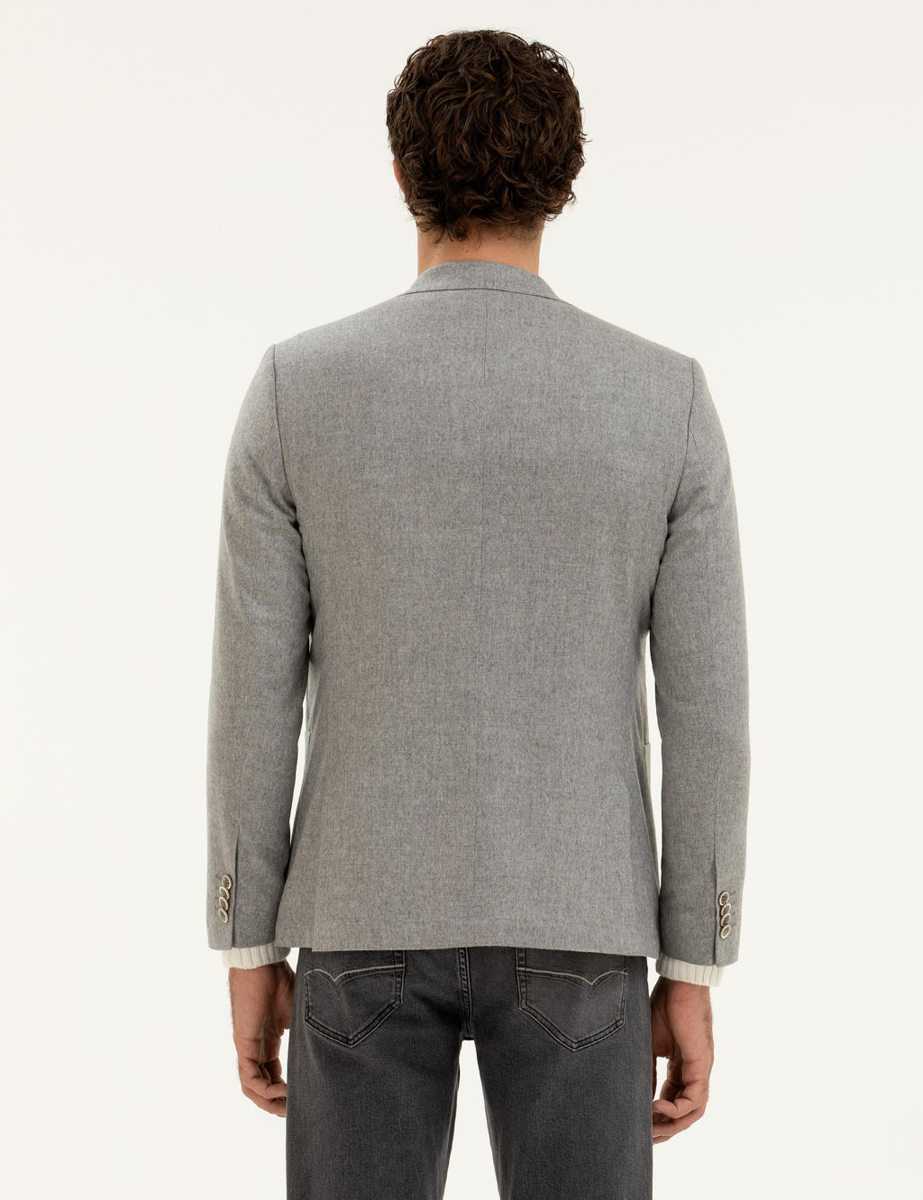 Серая зауженная кашемировая куртка - Cacharel фото 5