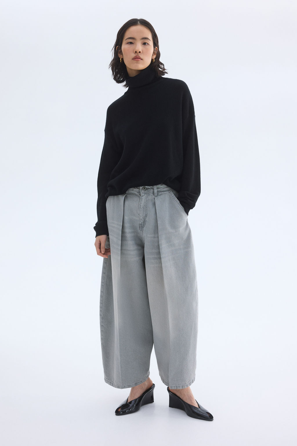 Barrel Leg Regular Waist Jeans - H&m фото 2
