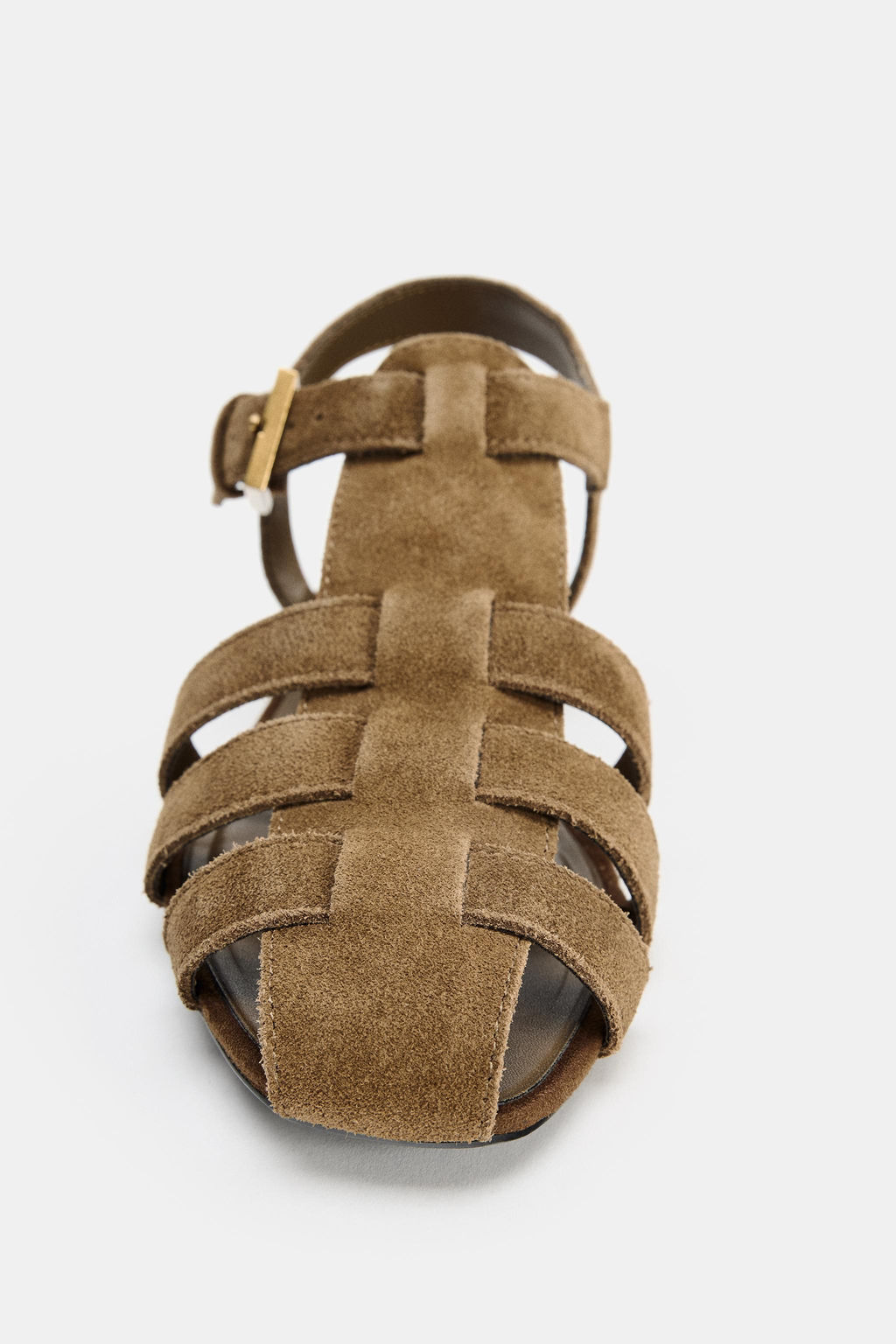 SPLIT SUEDE CAGE SANDALS - Zara фото 5