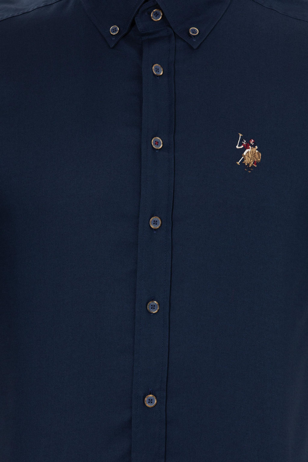U. S. Polo Assn / Рубашка мужская темно-синяя Uzunkol Basic - U.s. polo assn фото 6